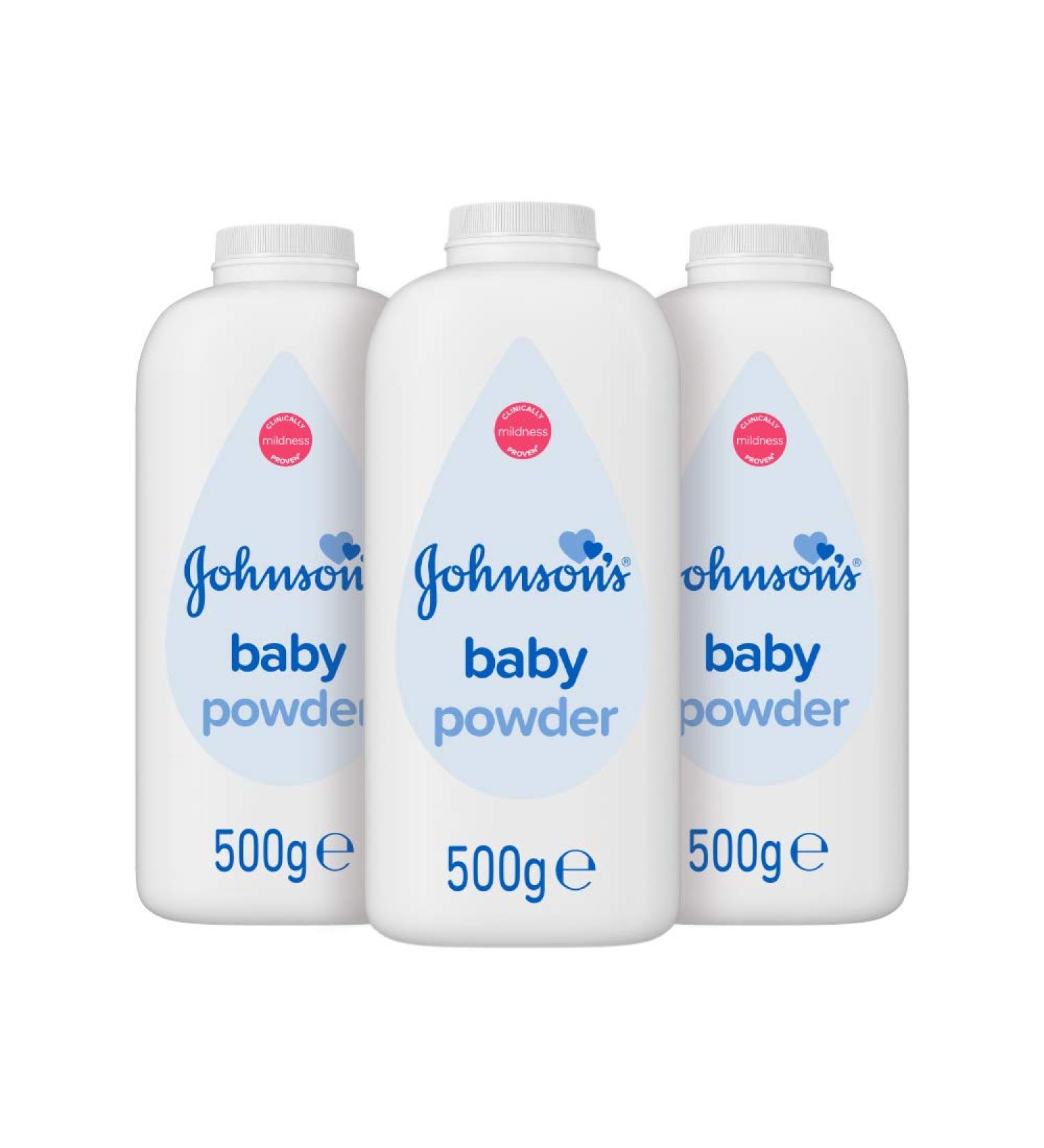Johnson's Baby Powder Multipack - 3 x 500g for Soft Smooth Skin - Ideal for Sensitive Skin | International Shipping - Buy Online on SooperMarket.com
