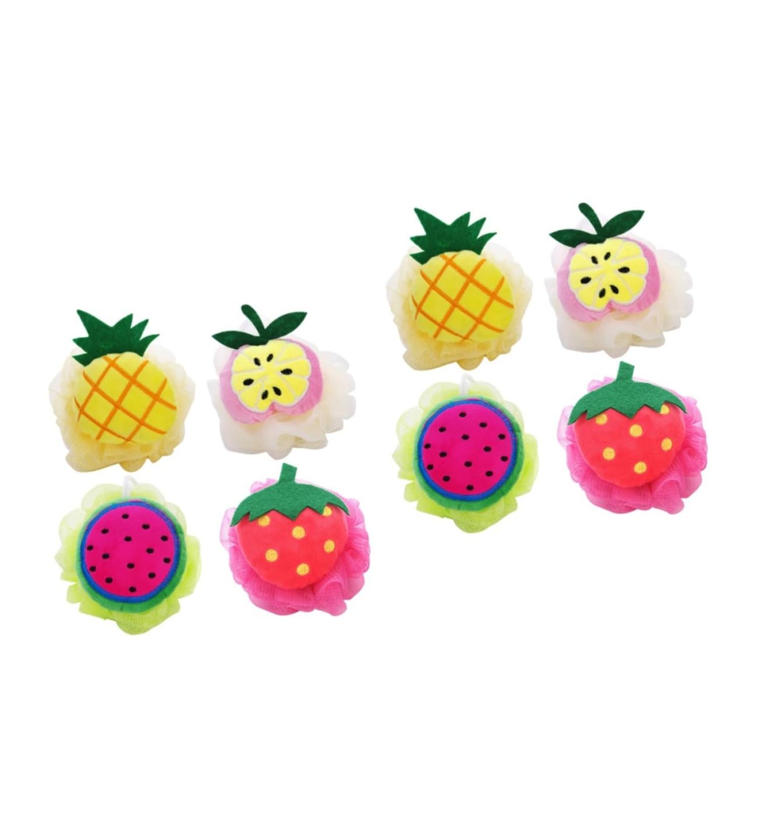 Angoily Shower Gel Set - 8 Large Bath Balls & Mesh Sponge Pouf for Ultimate Clean & Relaxation | International Shipping Available - Buy Online on SooperMarket.com