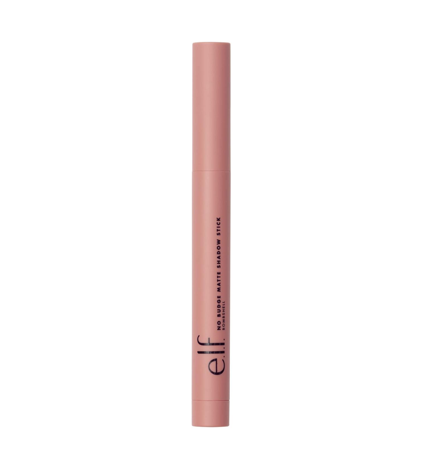 e.l.f. No Budge Matte Shadow Stick - Bombshell, 0.19 oz | Long-Wear Cream Eyeshadow Stick for Matte Finish - Buy Online on SooperMarket.com