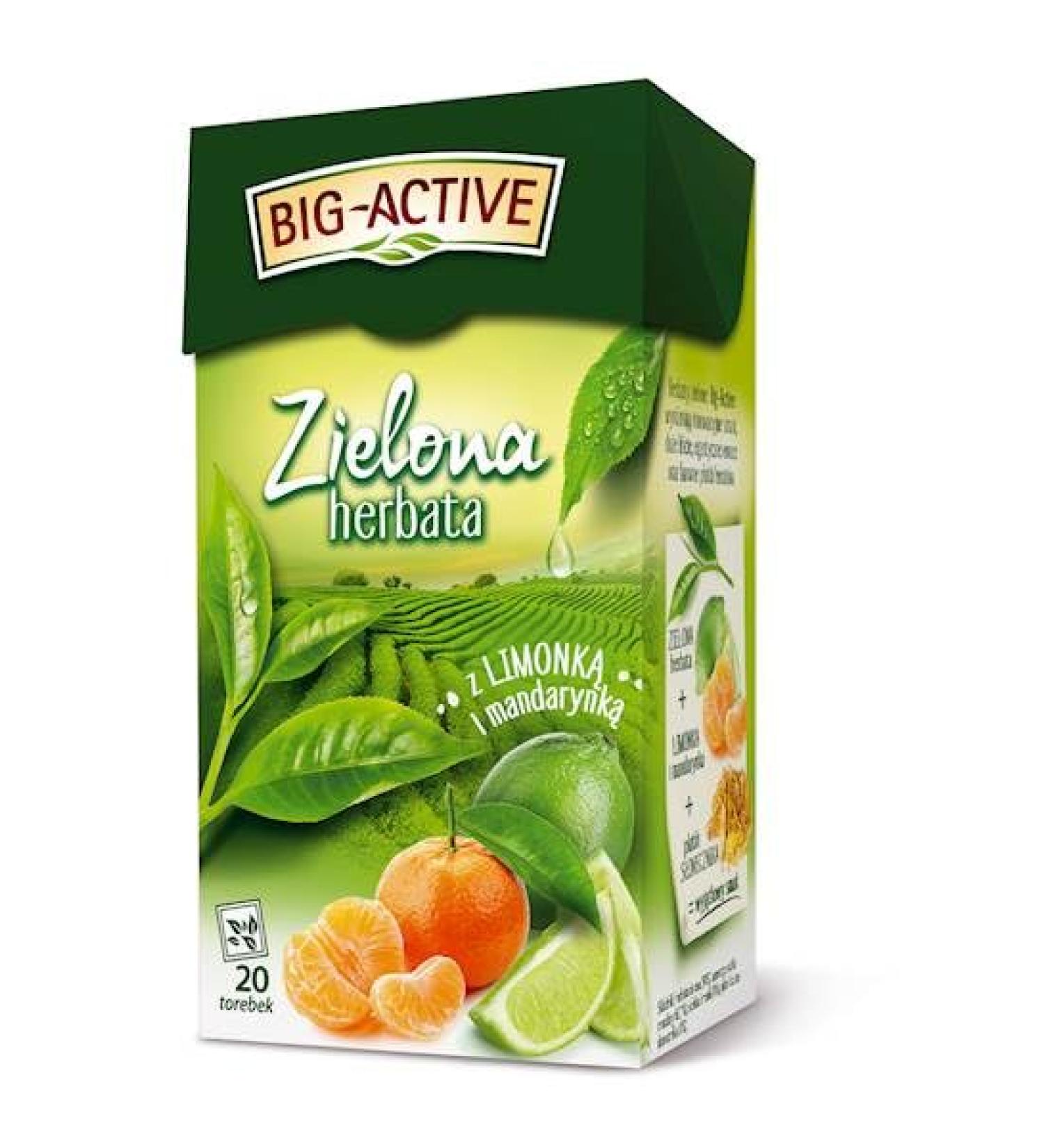 ZIELONA Z MANDARYNK I LIMONK Herbata Owocowa Naturalna Polska Herbapol