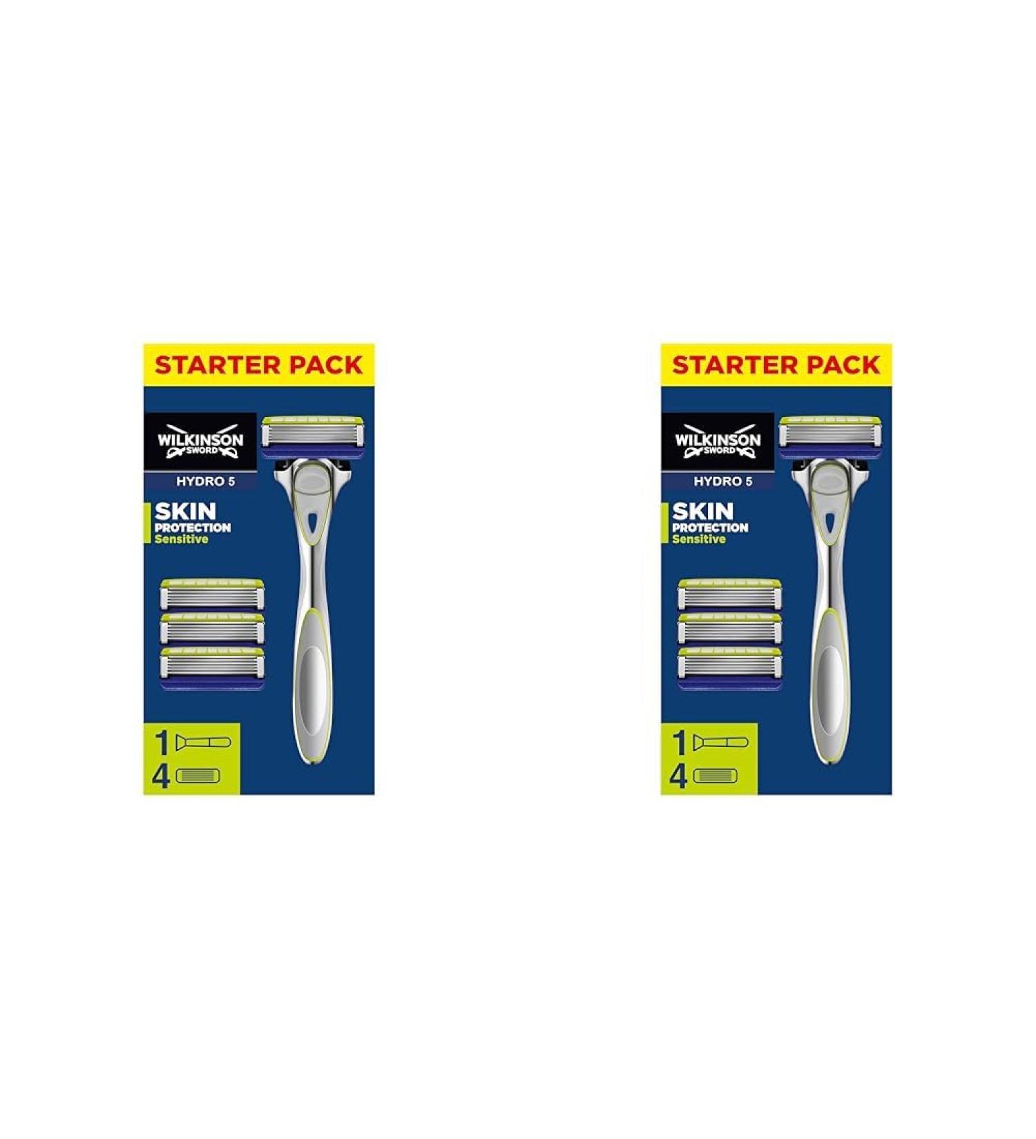 Wilkinson Sword Hydro 5 Skin Protection Sensitive Men's Razor - 2 Pack + 3 Replacement Blades | Best International Shipping - Buy Online on SooperMarket.com