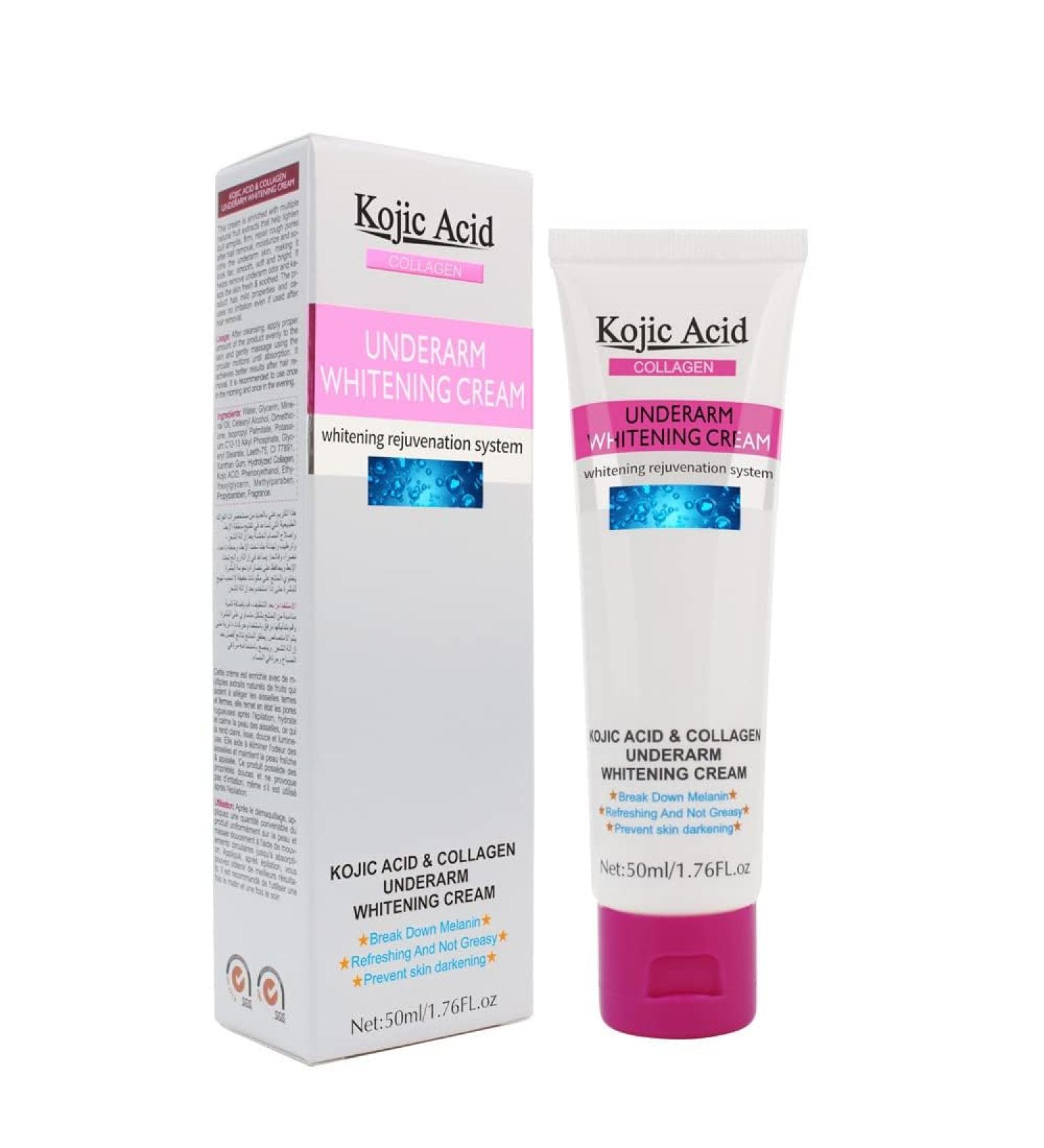 Kojic Acid Skin Lightening Cream Underarm Cream Intimate Area Dark Spot Corrector Whitening Cream for Body Underarms Armpit Knees Legs and Inner Thigh Cream for Acanthosis Nigricans Non-Greasy - Buy Online on SooperMarket.com