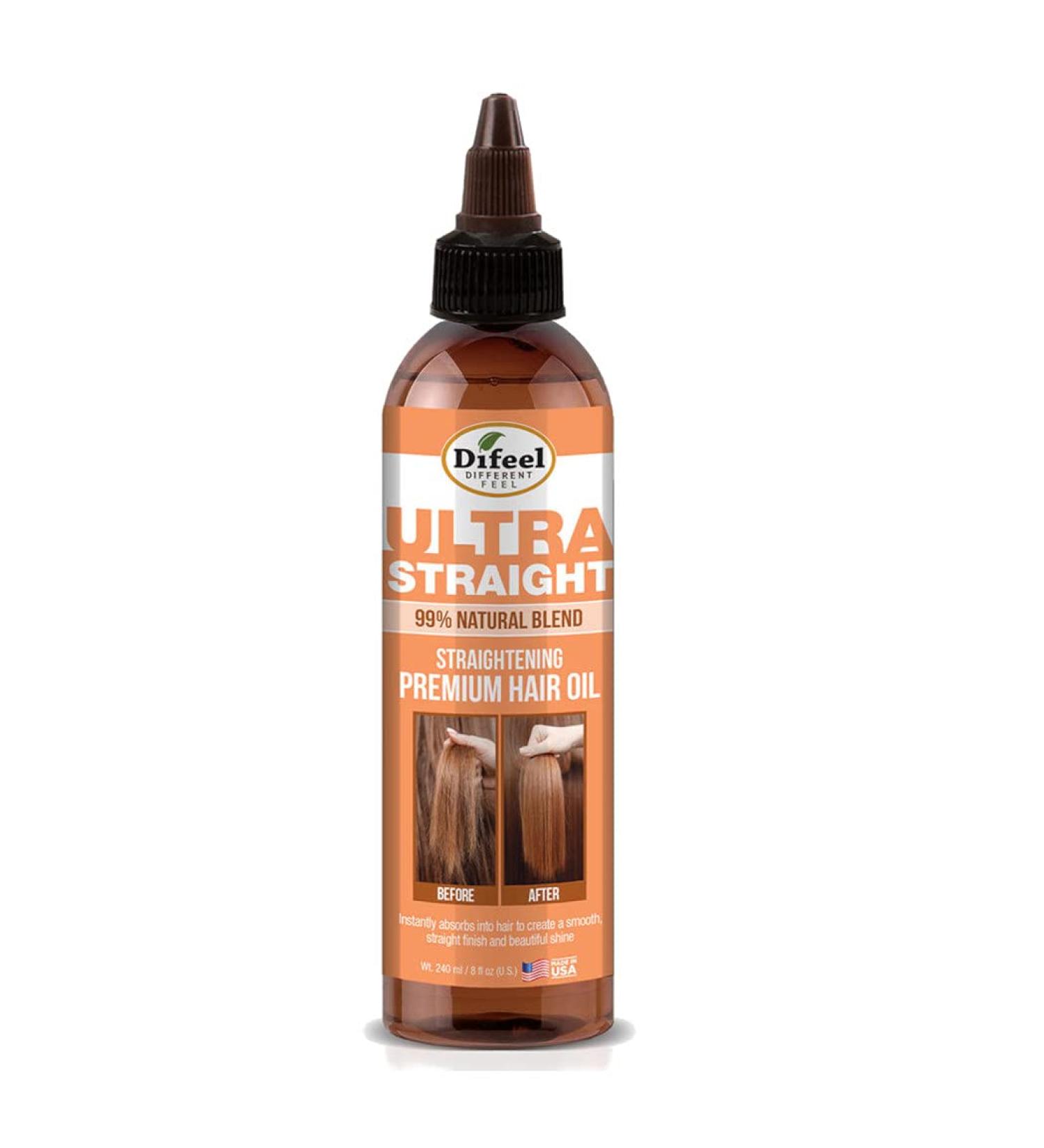 Difeel 99% Natural Premium Ultra Straight Hair Oil - 8 oz | Best for All Hair Types | Fast International Shipping - Buy Online on SooperMarket.com