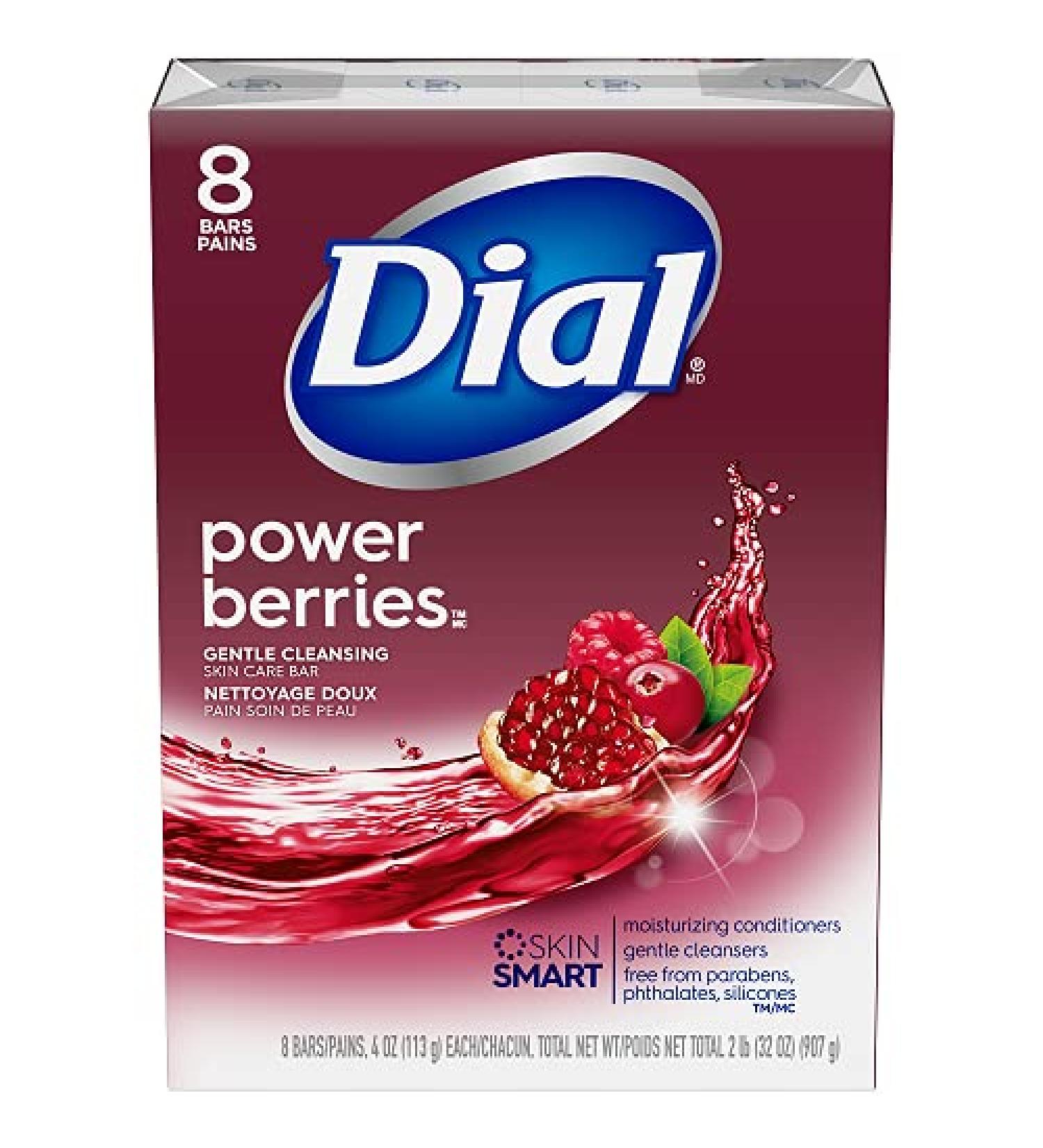 Dial Power Berries Skin Care Bar Soap - 4 oz, 16 Bars - Buy Online on SooperMarket.com
