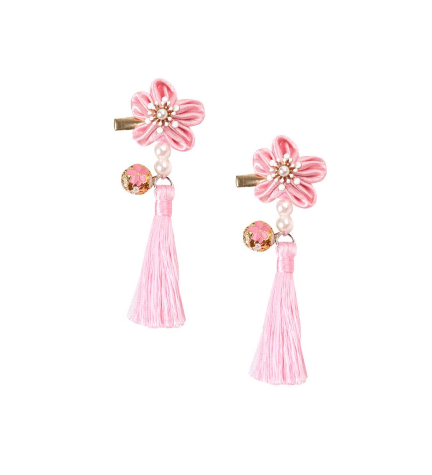 ibasenice 1 Pair Tassels Hairclips Hair Barrettes for Girls Hair Accessories for Girls Flower Hair Accessories Polymer Clay Cane Kids Hair Accessories Qipao Chinese Style Pair Clip Child - Buy Online on SooperMarket.com