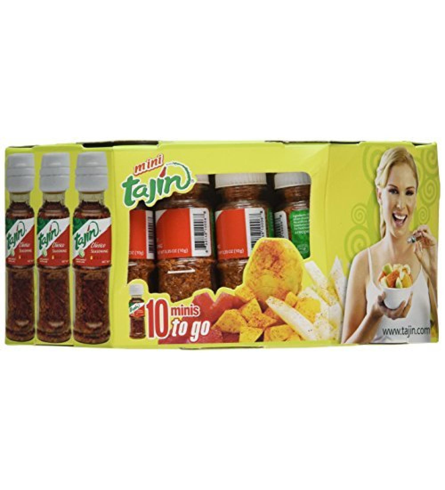 Tajin Seasoning with Lime 10 Minis to Go, 10/.35 Oz. Bottles by Tajin 0.35 Ounce (Pack of 10)