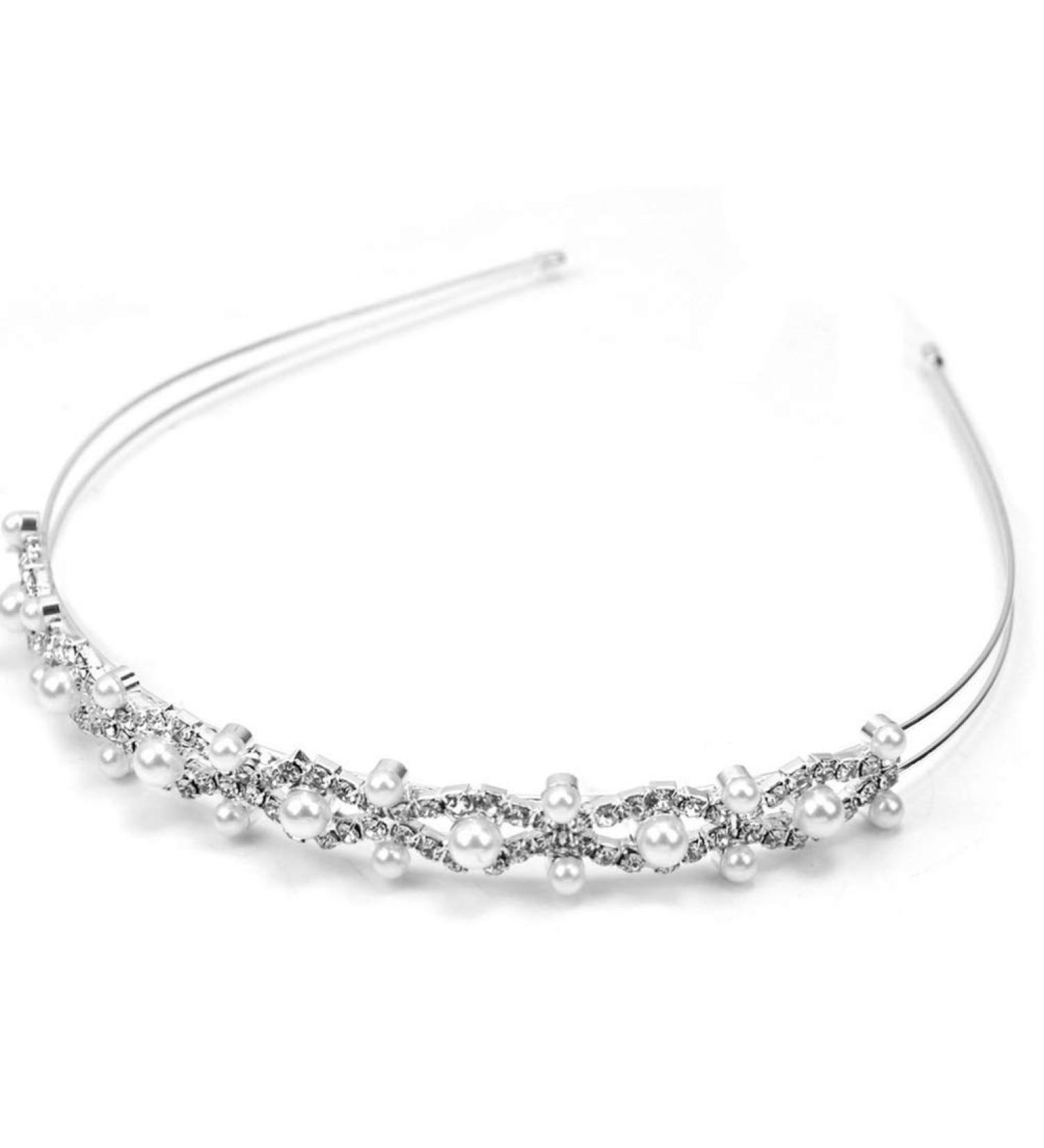 EXCEART Faux Pearl Rhinestones Headdress Bridal Rhinstone Headpieces Pearl Wedding Headband Rhinestones Pearl Headdress Bridal Pearl Hairband for Bride Bridesmaids - Buy Online on SooperMarket.com
