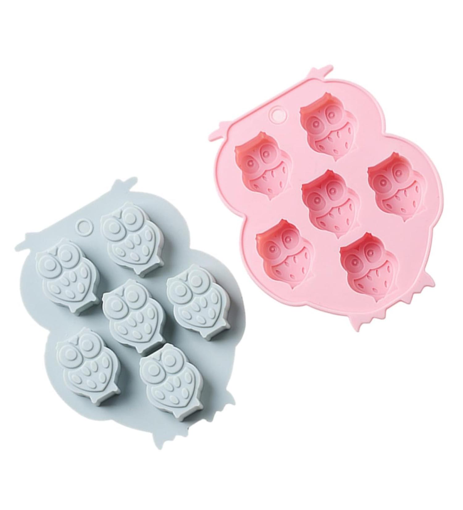 Ciieeo 2pcs Silicone Mold Clay Molds Handmade Making Mold Candy Trays Pan Cookie Baking Molds Muffin Cupcake Mold Animal Baking Spring Silicone DIY Silica Gel Chocolate Mold Self Made 12.7x10.7x1.7cm Blue - Buy Online on SooperMarket.com
