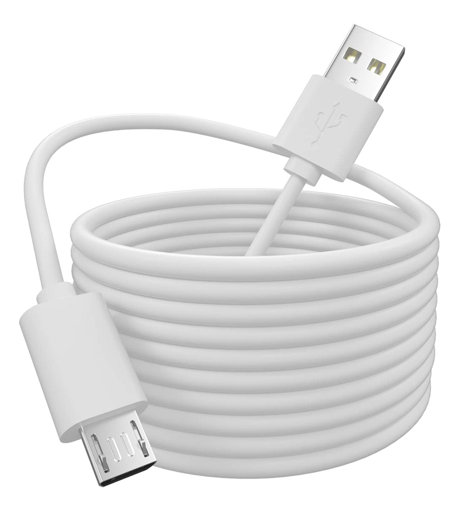 20FT USB Power Extension Cable for WyzeCam, YI Camera, NestCam, Netvue, KasaCam, Furbo, Blink - Micro USB Charging Cord - Buy Online on SooperMarket.com