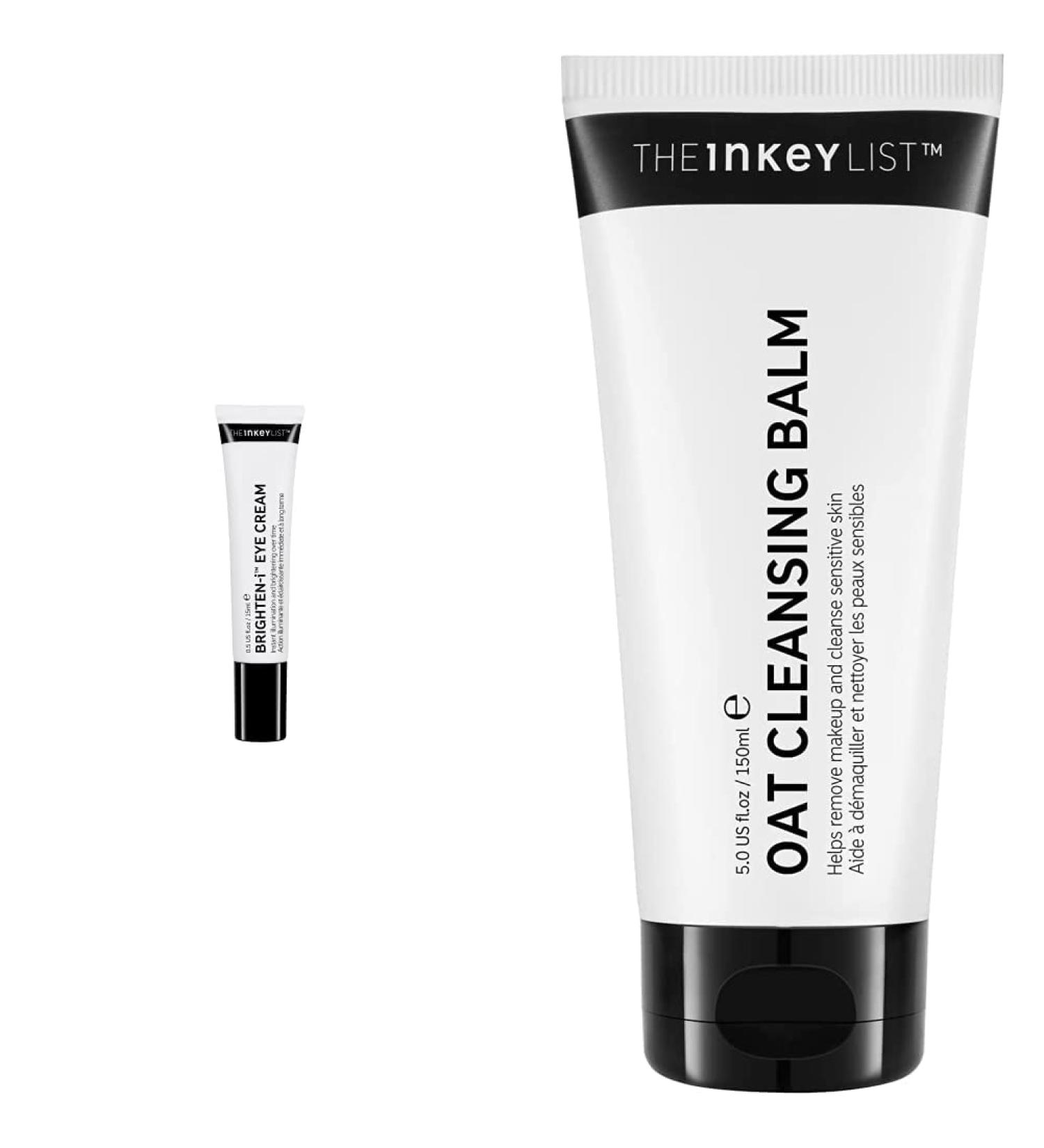 The INKEY List Brighten-i Under Eye Cream Instantly Brightens Dull Under Eyes 15ml & Mini Oat Cleansing Balm 50ml + Mini Oat Cleansing Balm 50ml - Buy Online on SooperMarket.com