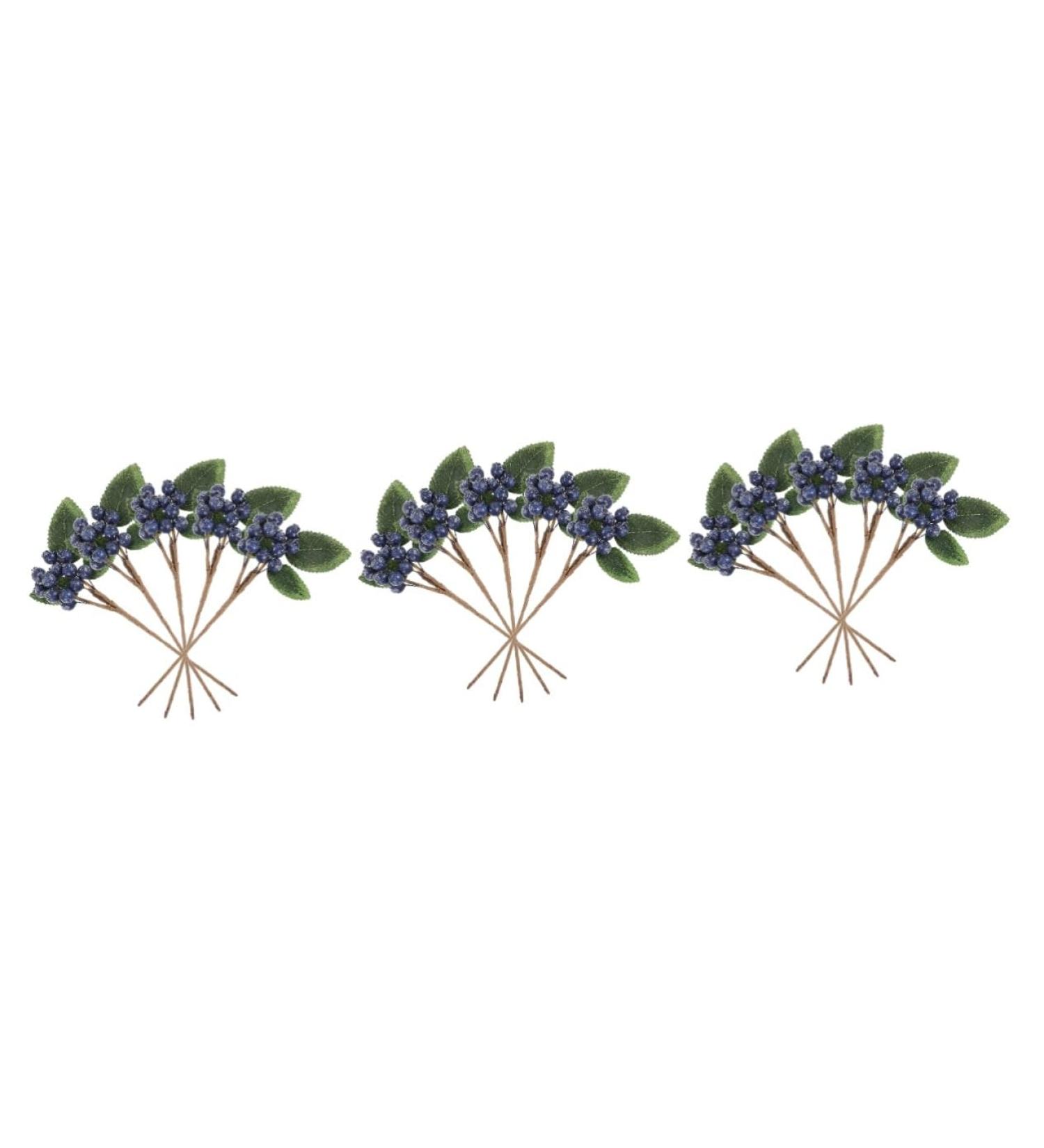 ABOOFAN 15 Pcs Artificial Berry Cuttings Christmas Faux Apples Fake Berries Green Garland Artificial Pine Picks Decor Xmas Tree Picks Blue Flowers Cherry Bean Sticks Iron Dark Bluex3pcs 18X7.5X3CMx3pcs - Buy Online on SooperMarket.com