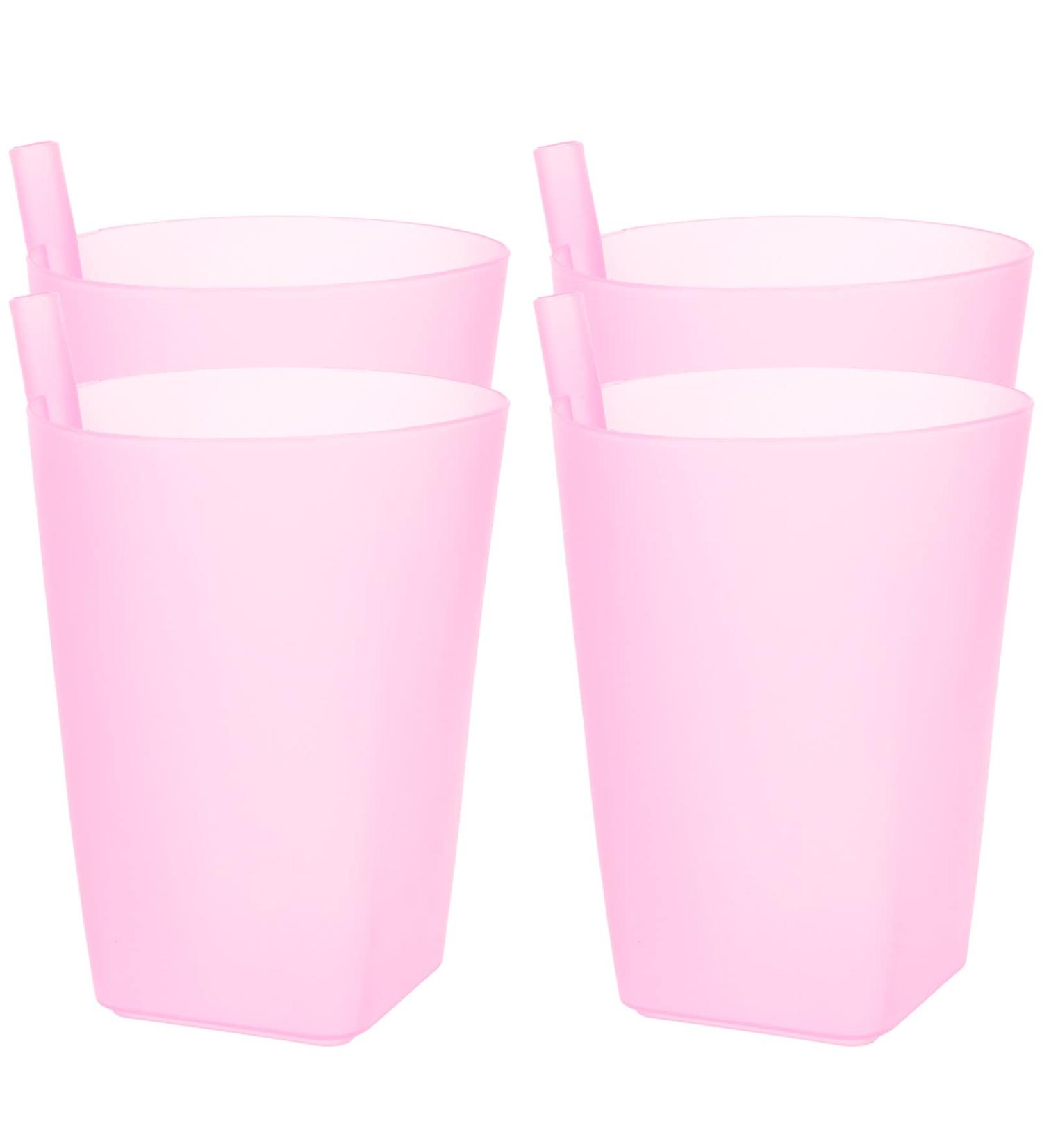 EXCEART 4PC Candy Color Sippy Cups with Built-in Straw for Children - Toddler Drinking Cups - Milk Cups - Water Container - Buy Online on SooperMarket.com