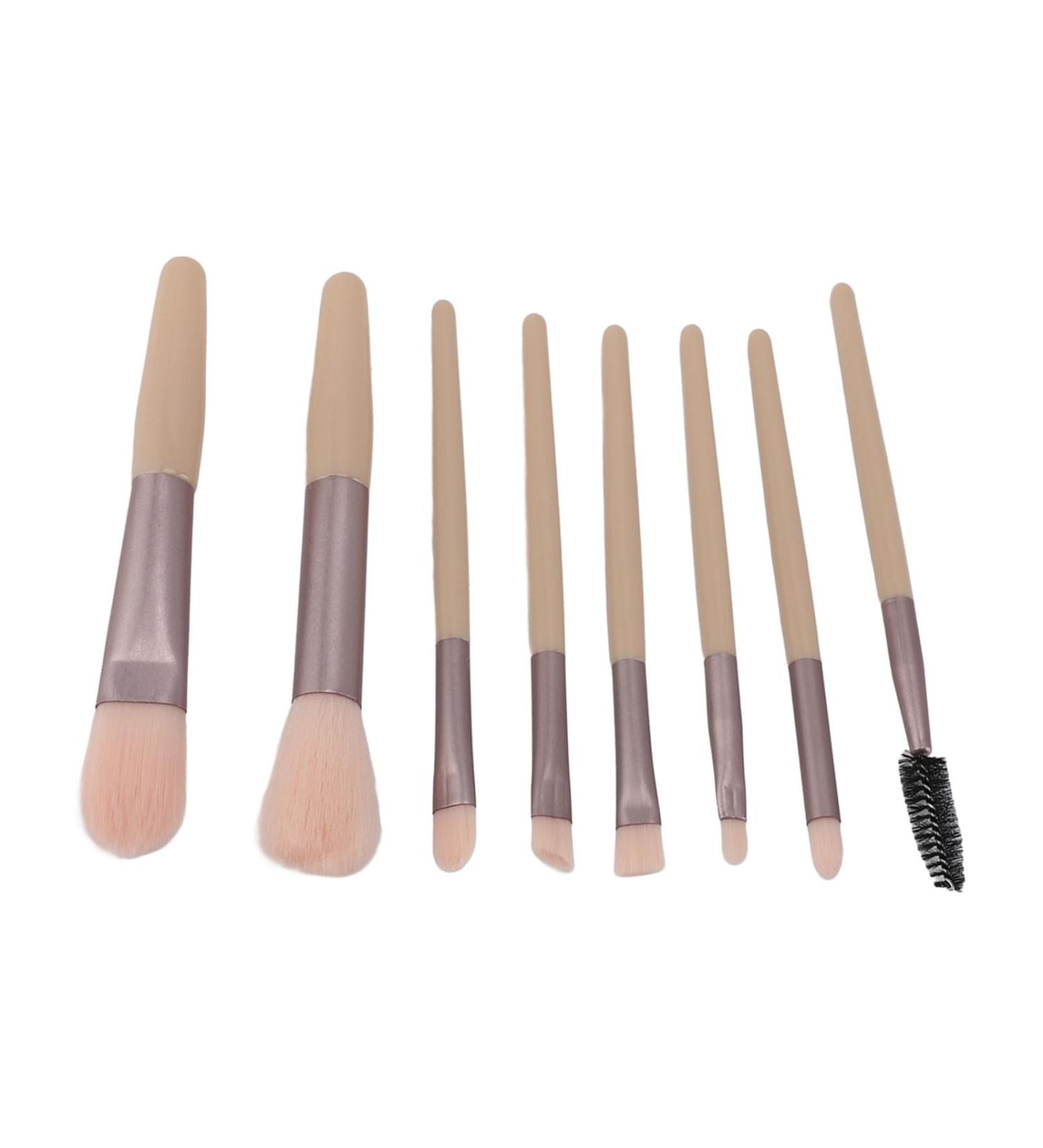 Soft Portable 8pcs Makeup Brush Set - Ergonomic Handle for Loose Powder Concealer & Eyeshadow | International Shipping - Buy Online on SooperMarket.com