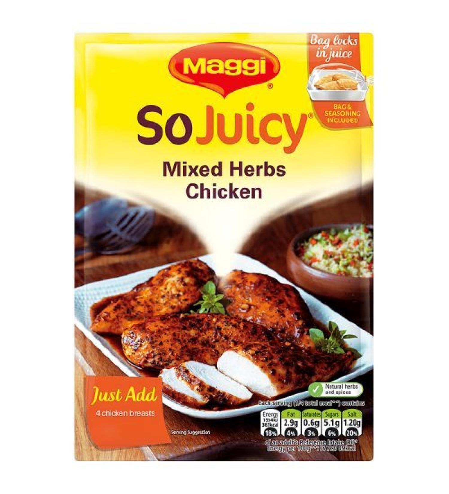 Maggi So Juicy Mixed Herbs Chicken Seasoning Mix 30g