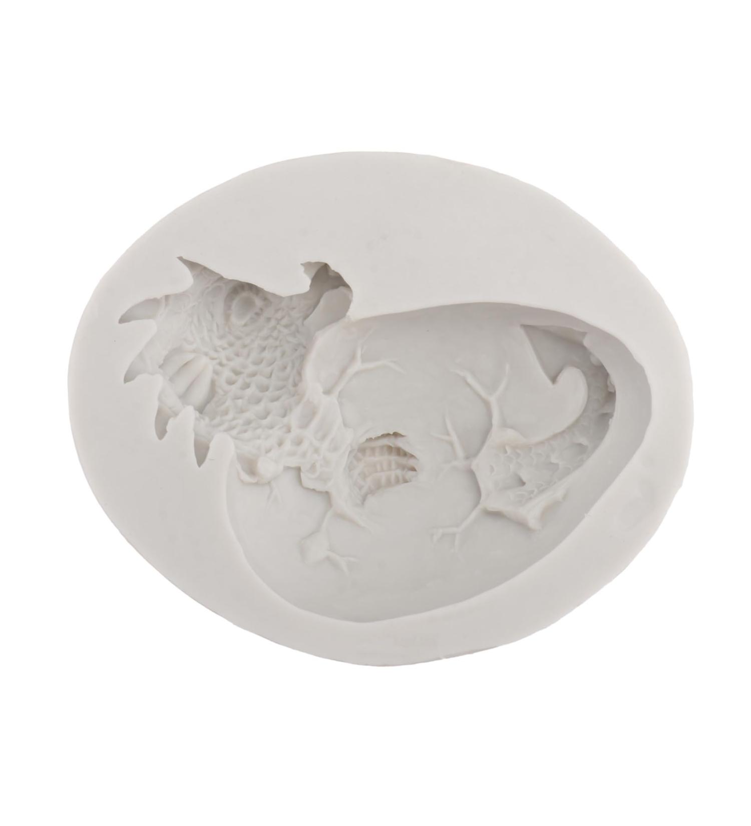 EXCEART Easter Candle Molds Clay Making Tools Easter Dessert Easter Egg Mould Easter Jelly Cupcake Topper Decorating Polymer Silicone Dragon Candy Mold Easter Snack Mousse Chocolate White - Buy Online on SooperMarket.com