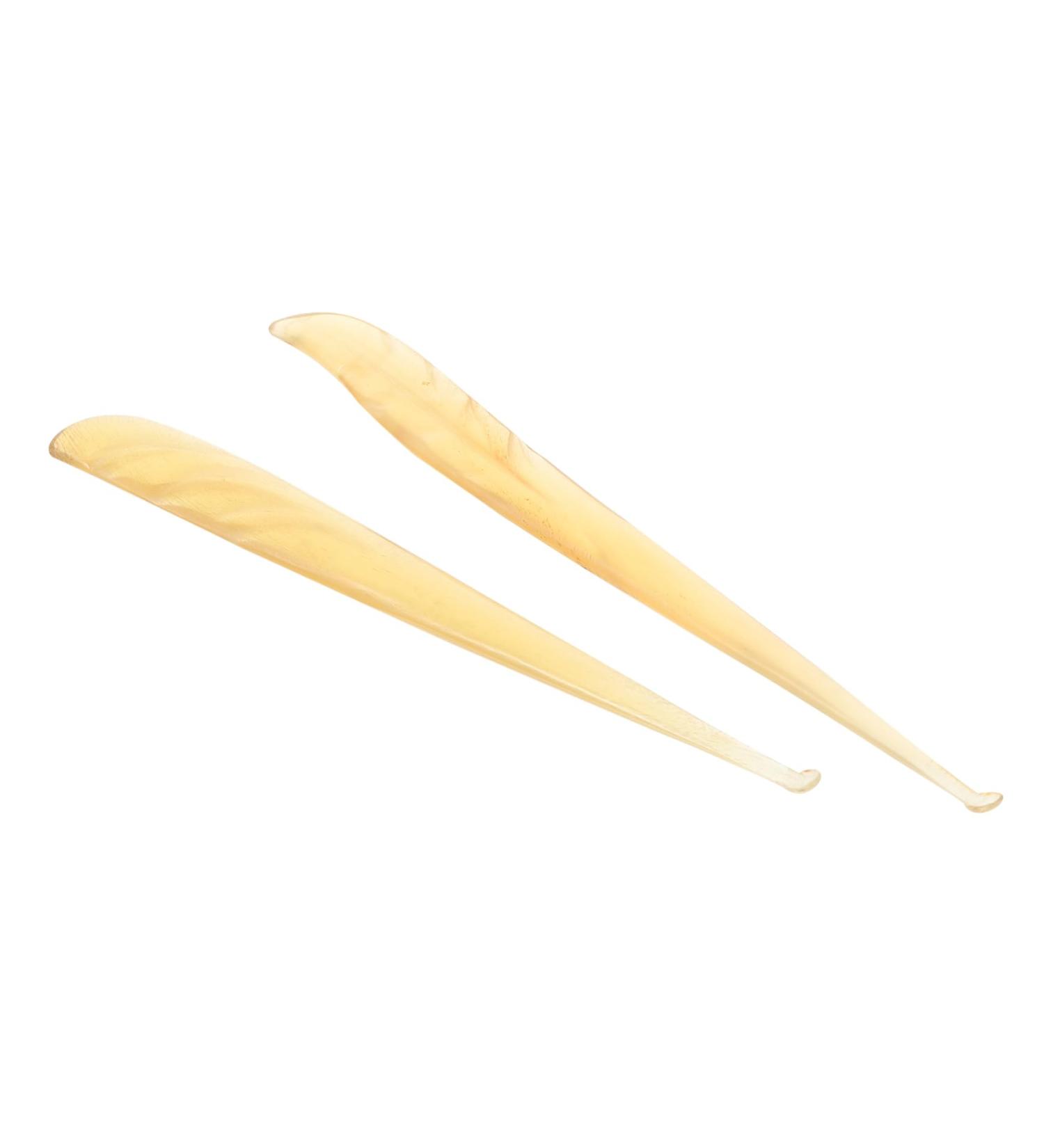 Healifty 2 Pcs Wood Croissant Ear Pick Set - Ear Cleaning Tools for Travel, Earwax Removal Tool with Ear Plugs and Grip - Light Yellow 11.5x1.2x0.3cm - Buy Online on SooperMarket.com