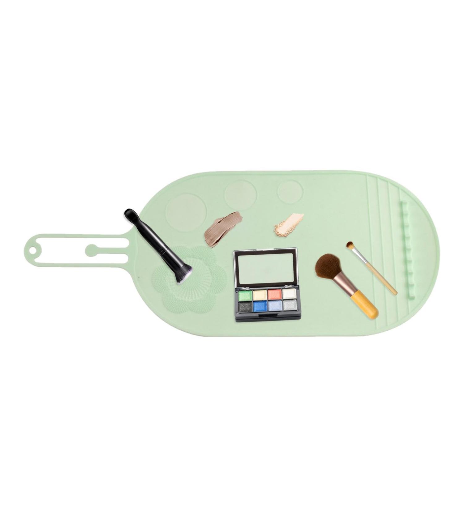 Maodom Make up Brush Cleaner Pad - Silicone Cleanser Brush Clean Pad Brush Clean Pad for Cosmetic Brushes Multifunctional Portable Cosmetic Brush Scrubber Mat Pad green - Buy Online on SooperMarket.com