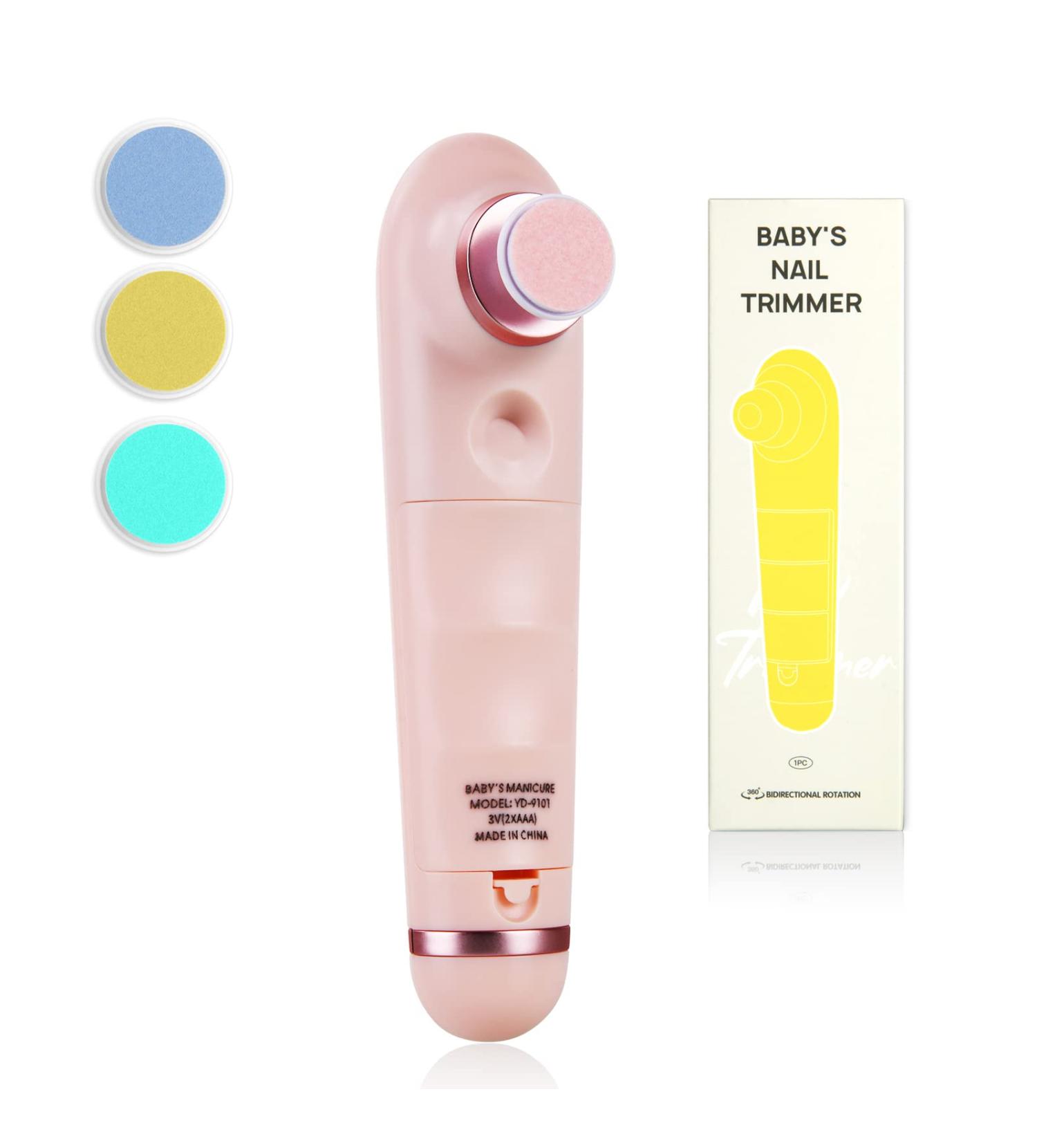 Vicloon 4-in-1 Electric Baby Nail Trimmer Kit - Pink | Safe Manicure Set for Newborns & Toddlers - Buy Online on SooperMarket.com