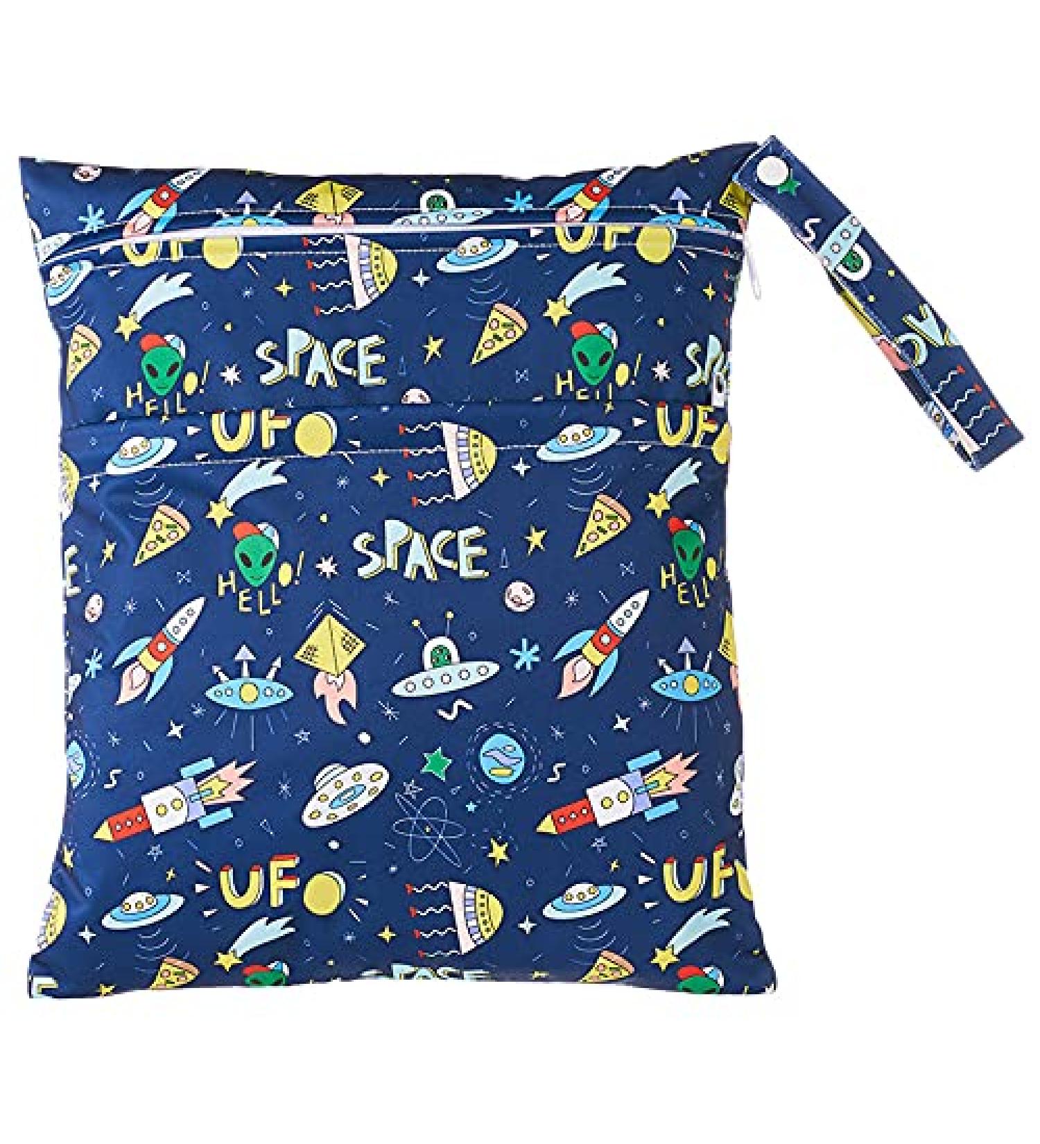Baby Diaper Bag Wet Dry Bag Baby Nappy Organizer Bag Waterproof Zipper Bag Washable Reusable Baby Cloth Wet Bag (Color 7 L) Color 7 L - Buy Online on SooperMarket.com