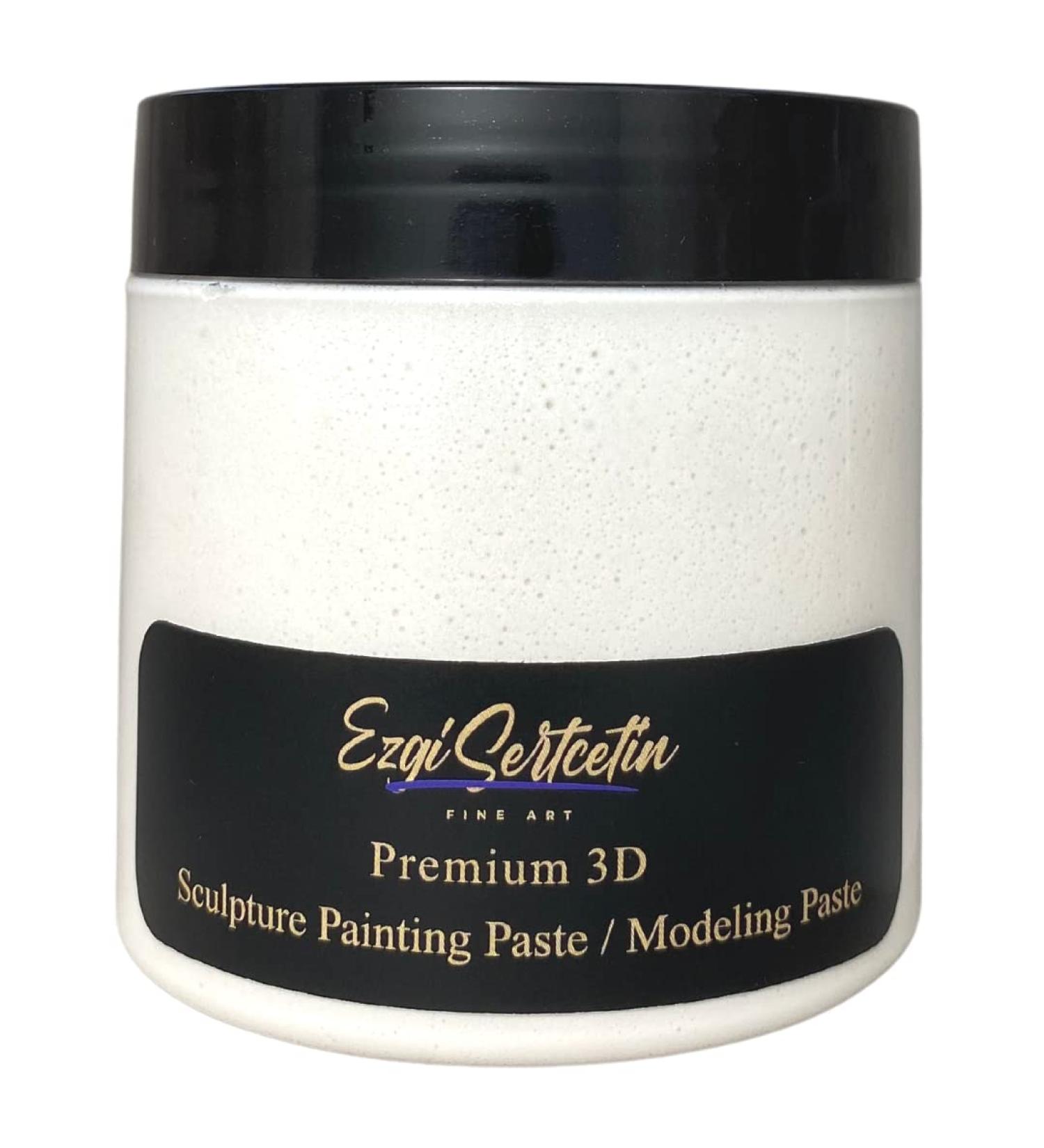 3D Sculpture Painting Paste 6 oz (Metallic White) - Ready to Use Decorative Plaster for Artwork, Stencil, Flowers, Art Relief - Buy Online on SooperMarket.com