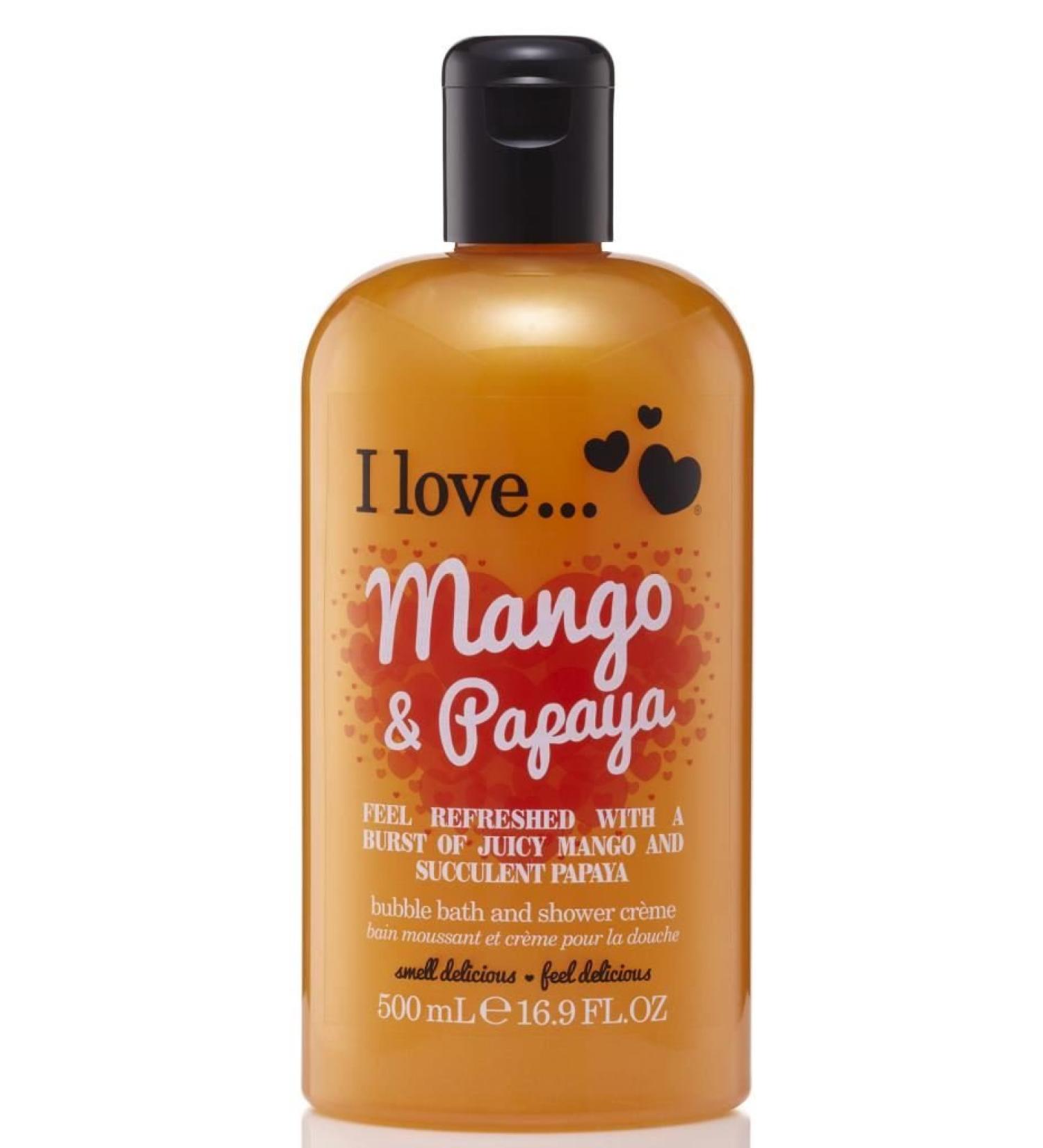 I Love. Mango & Papaya Bubble Bath And Shower Cream 500ml