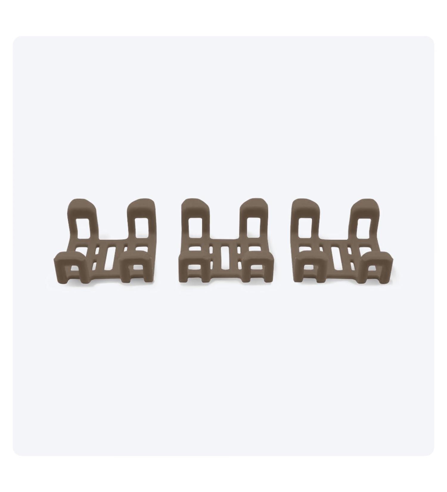 Tractive GPS Tracker for Dogs - 3 PCS. Rubber Clips (normal brown) Brown Normal