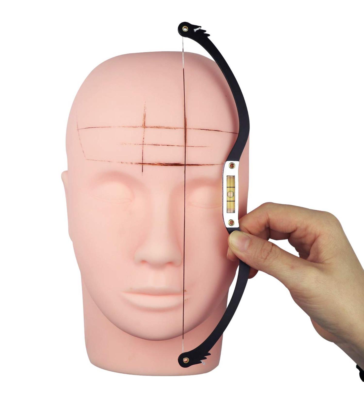 Guapa Eyebrow Marker Ruler & Leveler | Brow Mapping Tool Kit with Bow & String | Mapping Thread for Shaped Brows | Permanent Makeup & Tattoo | Black - Buy Online on SooperMarket.com