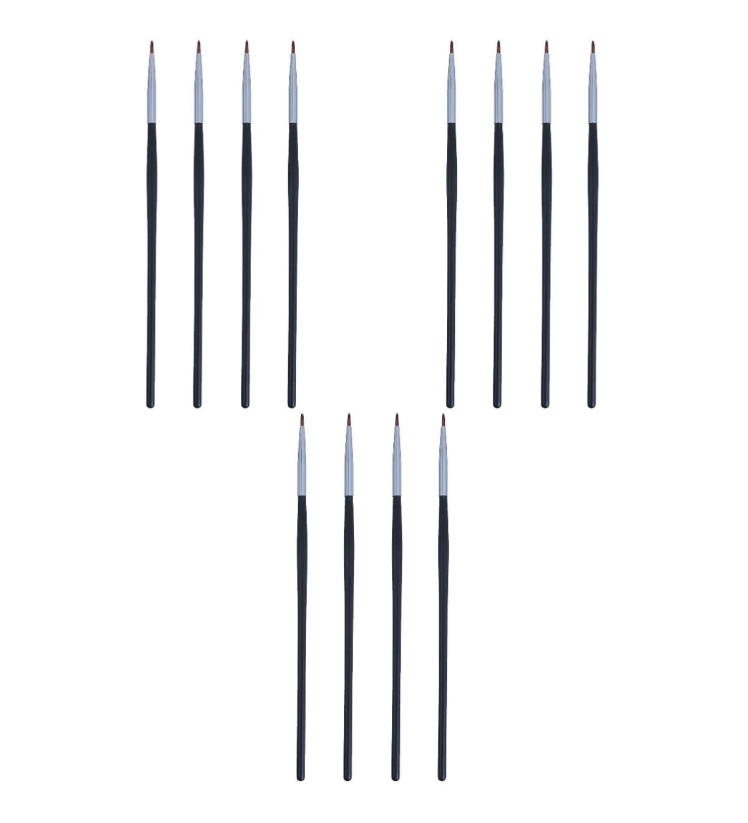 Buy KALLORY 12 pcs Fine Eyeliner & Makeup Brushes - Portable Travel-Friendly Ideal for Eye & Lip Makeup - Buy Online on SooperMarket.com