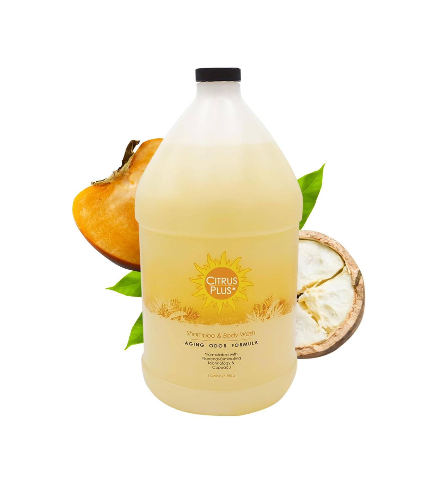 BoaVida Deodorizing Citrus Plus Elder Shampoo & Body Wash - Persimmon Formula to Eliminate Nonenal & Odors - 1 Gallon | International Shipping Available - Buy Online on SooperMarket.com