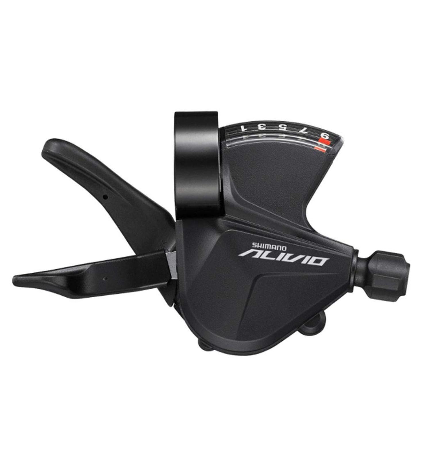 SHIMANO Alivio RapidFire Plus Shifting Lever 9-Speed - SL-M3100-R, 2050MM Inner, W/Optical Gear Display - ESLM3100RA