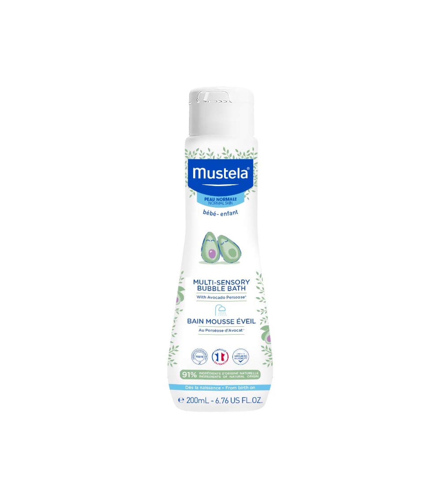 Mustela Baby Bubble Bath with Avocado - Multi-Sensory for Normal Skin (6.76 fl oz) - Buy Online on SooperMarket.com