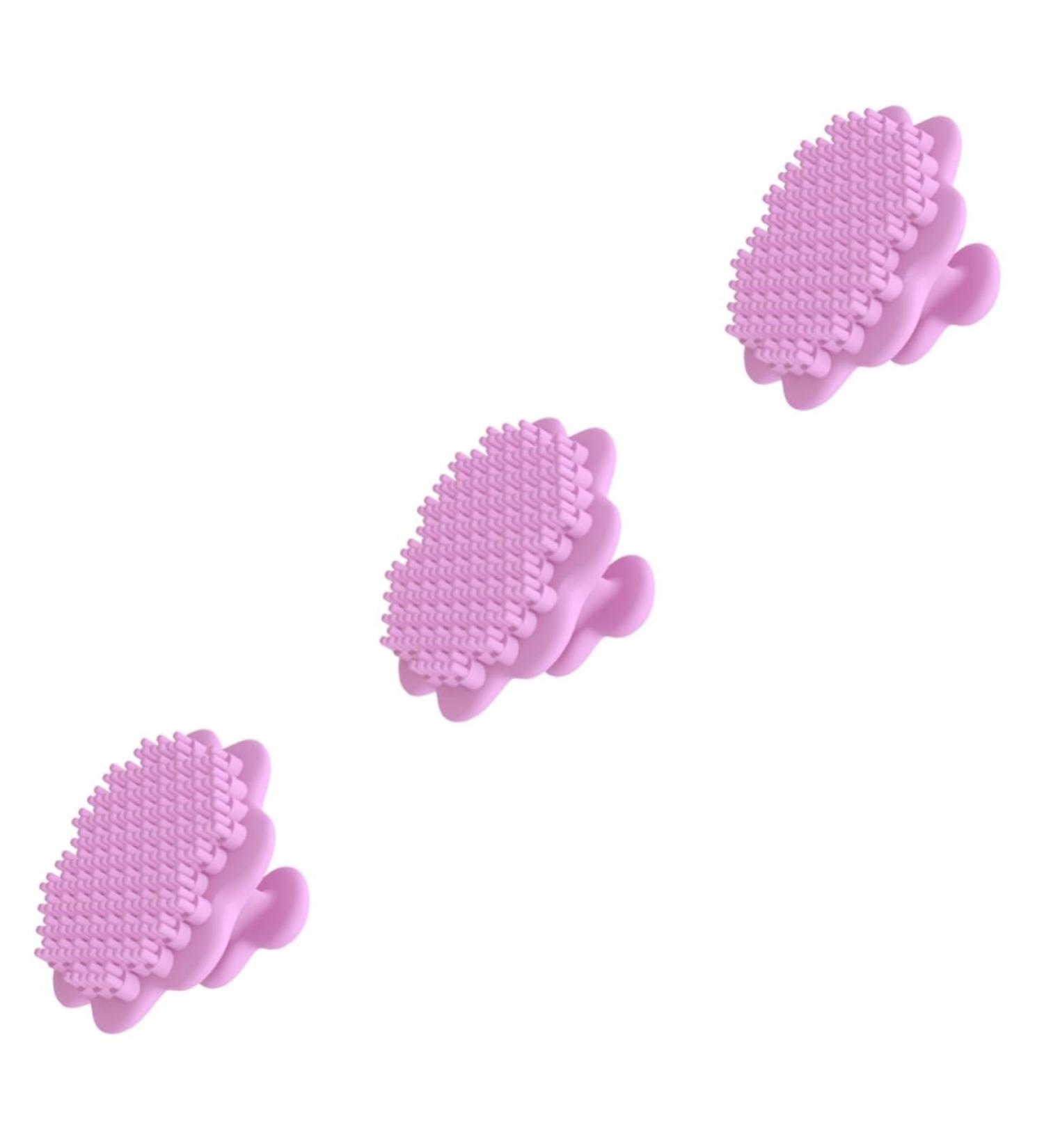 FRCOLOR Pack of 3 Cleaning Brush Makeup Remover Tool Silicone Face Washer Face Brush Made of Silicone Exfoliating Brush Soft Fur Scrubbing Massager Sink Man 5.20X5.20X3.00CMx3pcs - Buy Online on SooperMarket.com