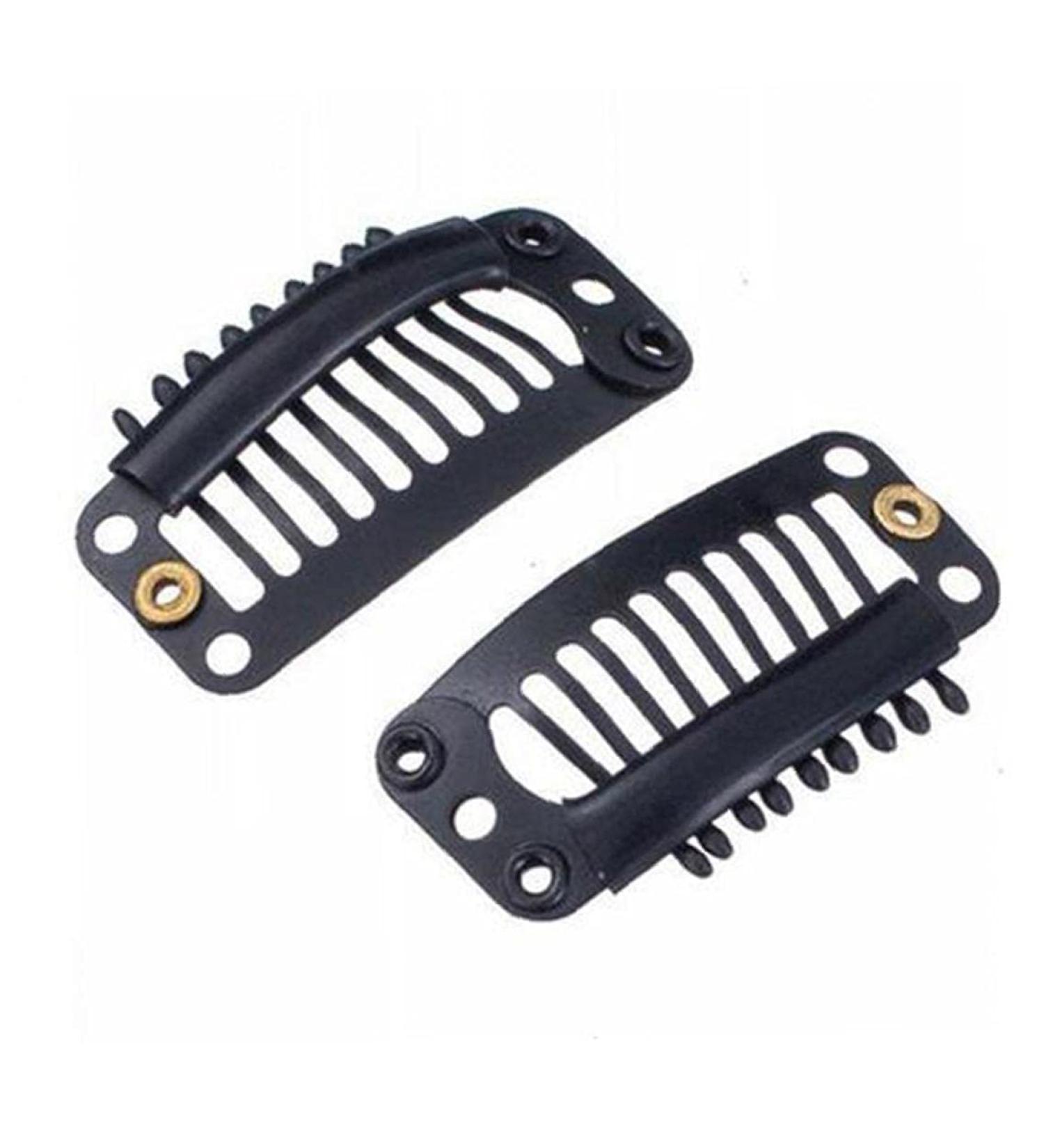 Pinicecore 20pcs Stainless Steel Snap Wig Clips - Black U Shape Metal Clips for Hair Extensions & DIY - Buy Online on SooperMarket.com