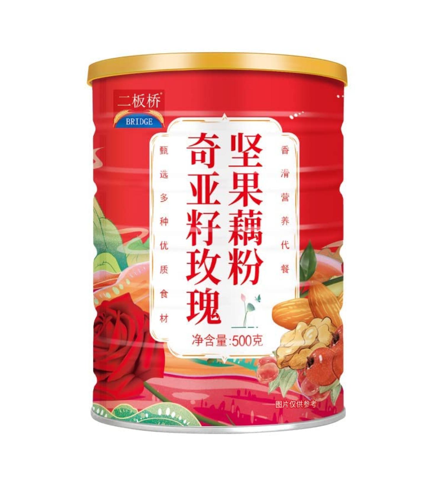 Rose Chia Nut Lotus Root Soup 500g/can Brewed Nut Lotus Root Soup Nutritious Breakfast Substitute Porridge Delicious and Convenient Lotus Root Soup (5 can) Rose 5 can - Buy Online on SooperMarket.com