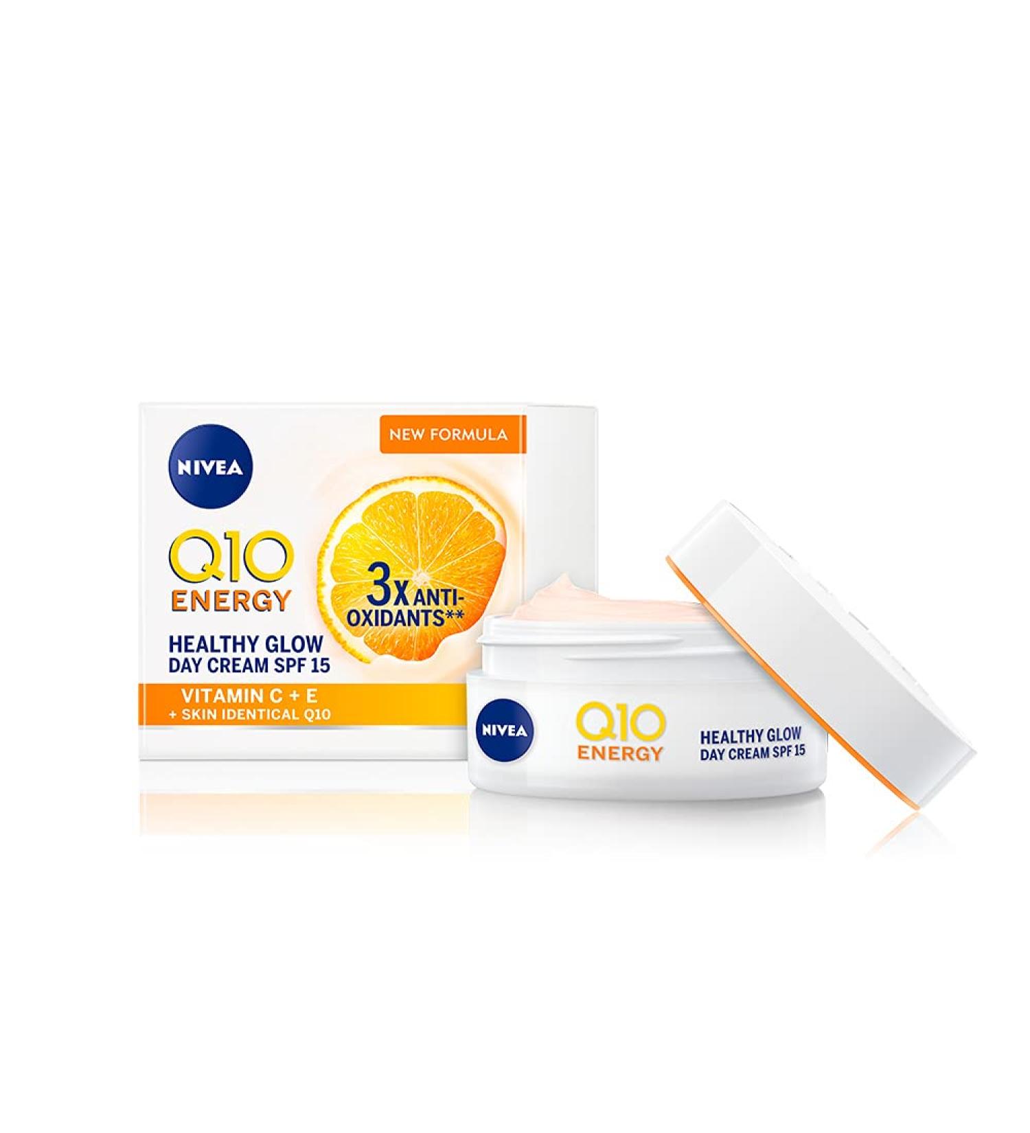 NIVEA Q10 Energy Healthy Glow Face Day Cream (50 ml) | Energising Moisturising Cream for Women with Q10, Vitamin C & E - Buy Online on SooperMarket.com