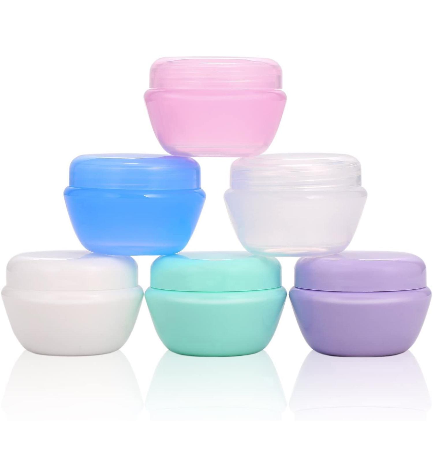 VEAIDE 20ml TSA Approved Travel Containers for Toiletries - Leakproof Refillable Makeup Jars with Clear Zipper Bag, 6 Pieces - Buy Online on SooperMarket.com