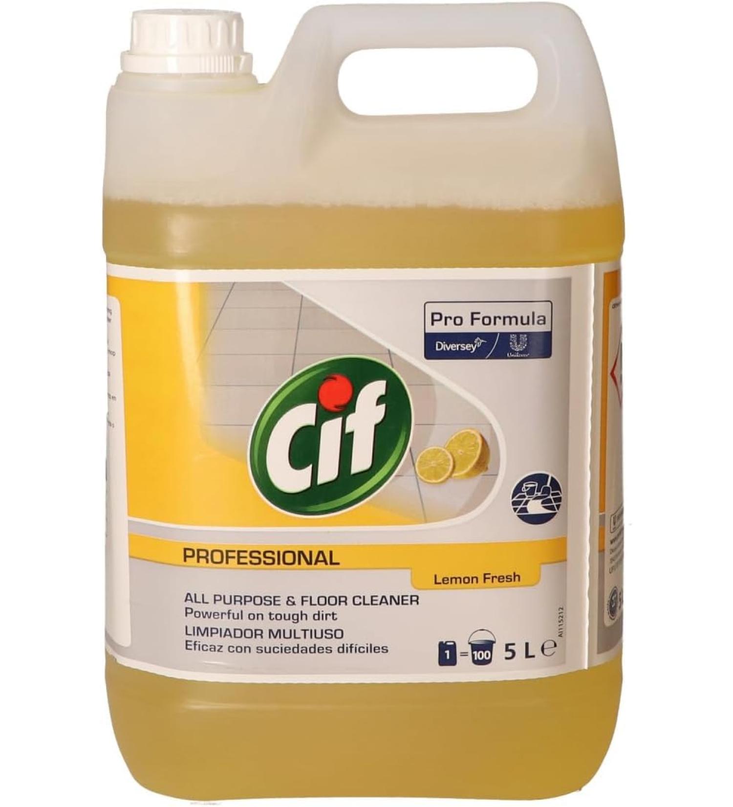 Cif Professional All Purpose Cleaner Lemon 5L - Buy Online on SooperMarket.com