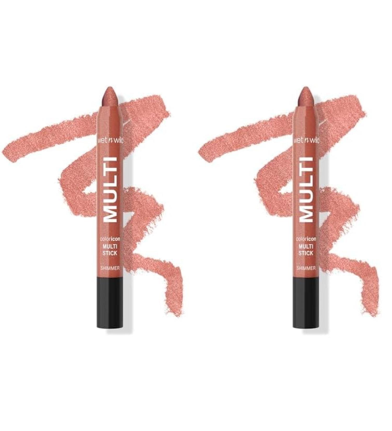 Buy Wet n Wild Color Icon Cream Eyeshadow Multi-Stick Peach Born To Flirt - Pack of 2 | International Shipping Available - Buy Online on SooperMarket.com