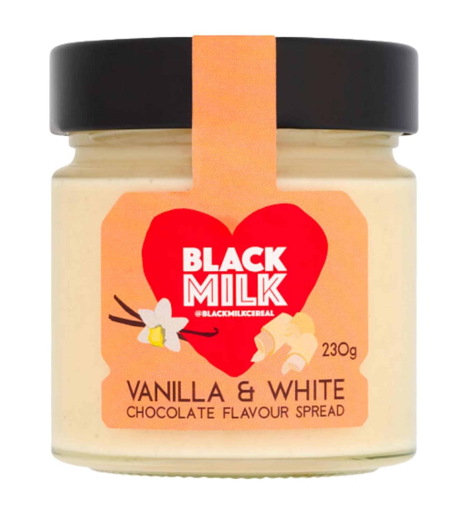 Black Milk Madagascan Vanilla & White Chocolate Spread 230g - Made In Italy - Bake or Spread - Gluten Free - Single Jar 1