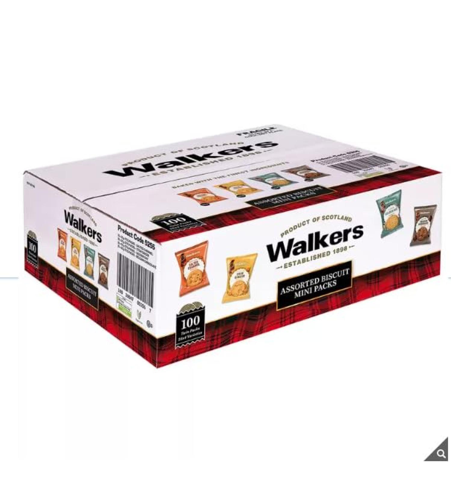 Walkers Shortbread Catering Assorted Biscuit Twin Packs -100 x 25g
