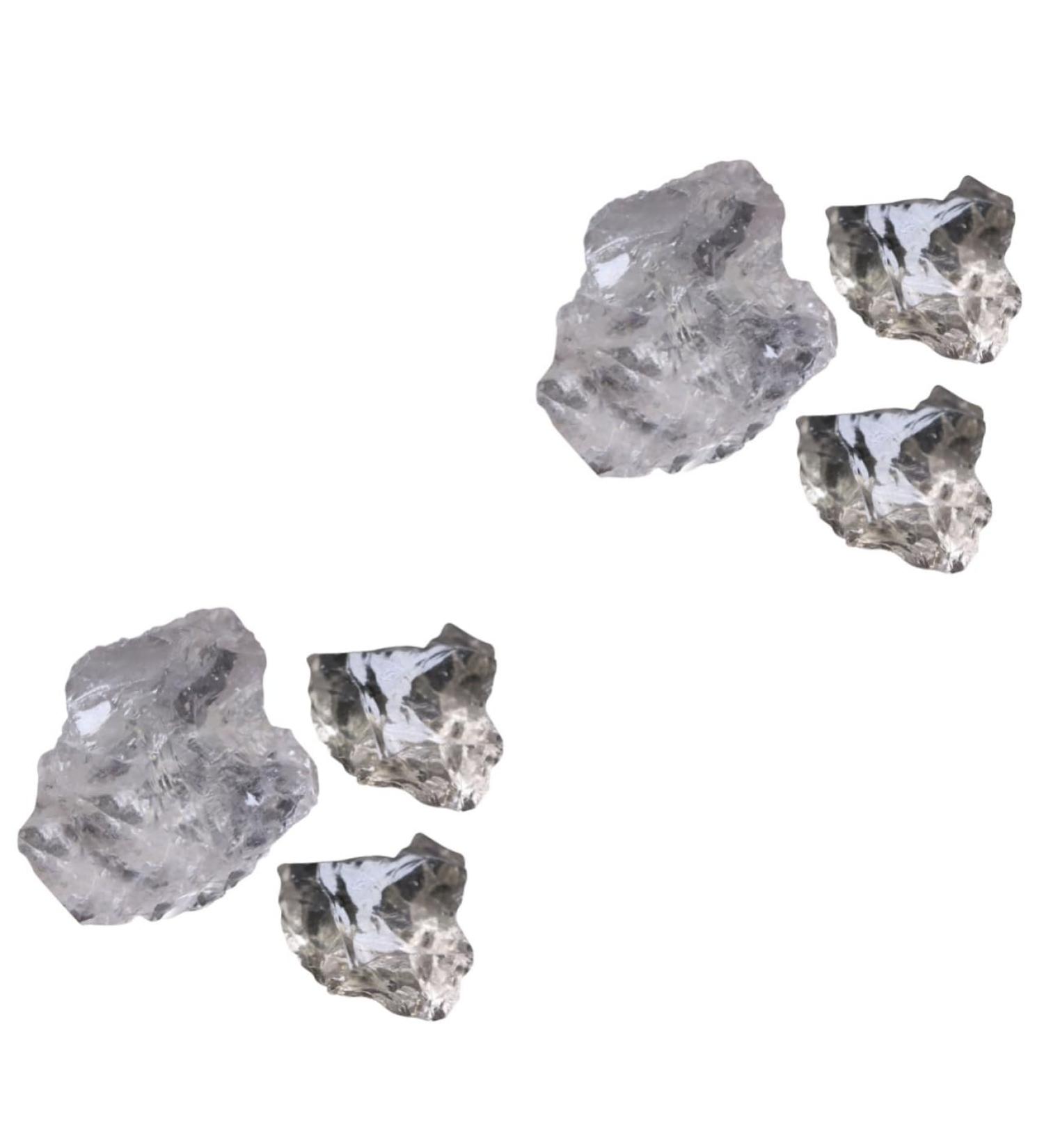 Toyandona 2ST Quartz Mineral Specimens - Geological Rehearsal Sample Ores for Teachers - Natural White Crystal Decor - 3x3cm Transparent Ore Decorations (2 PCS) - Buy Online on SooperMarket.com