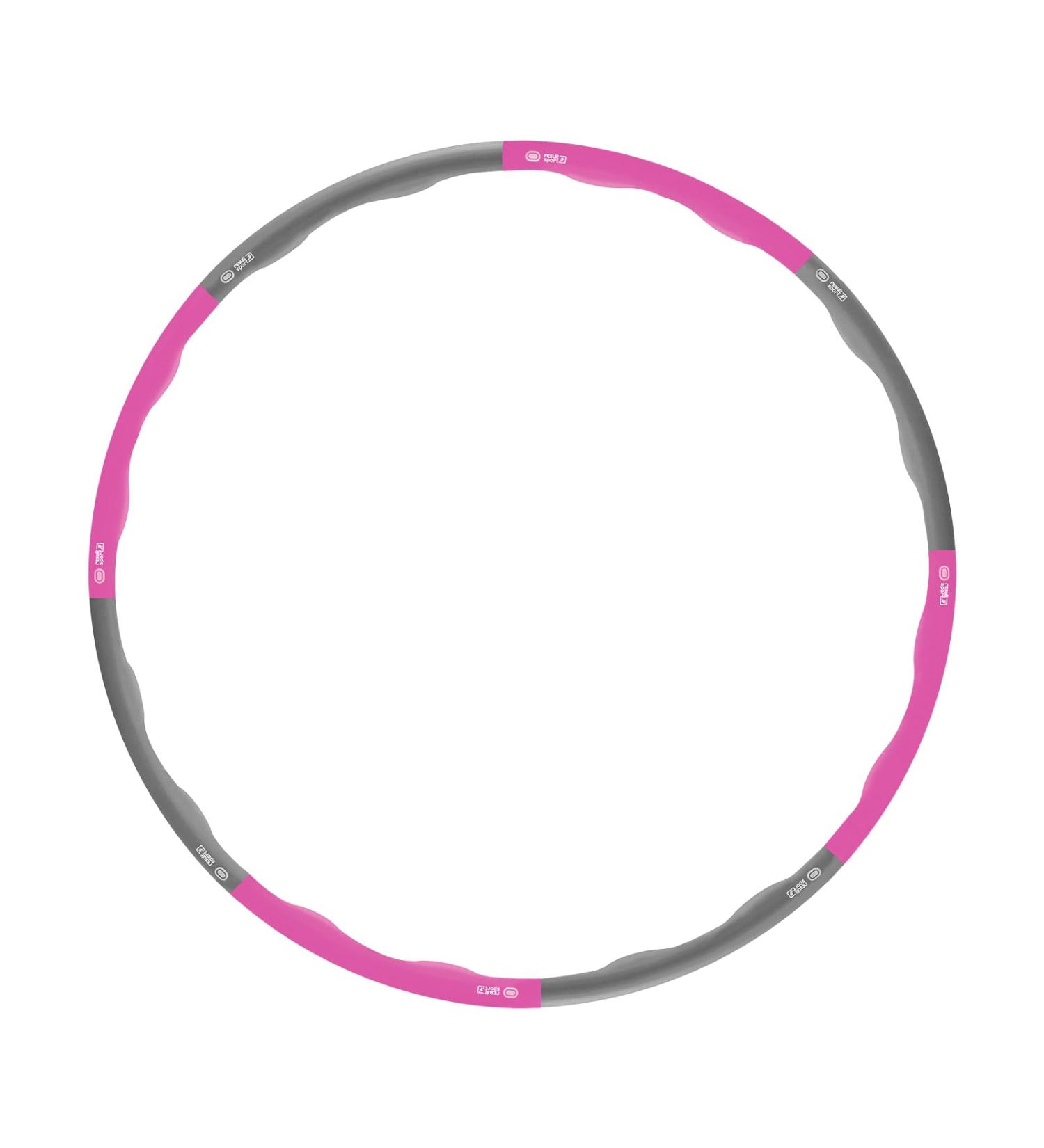 Buy Resultsport Hula Hoop Tires for Adults - 1.2kg 100cm 8 Removable Weighted Fitness Tires Level 1 Training - Pink/Gray - Buy Online on SooperMarket.com