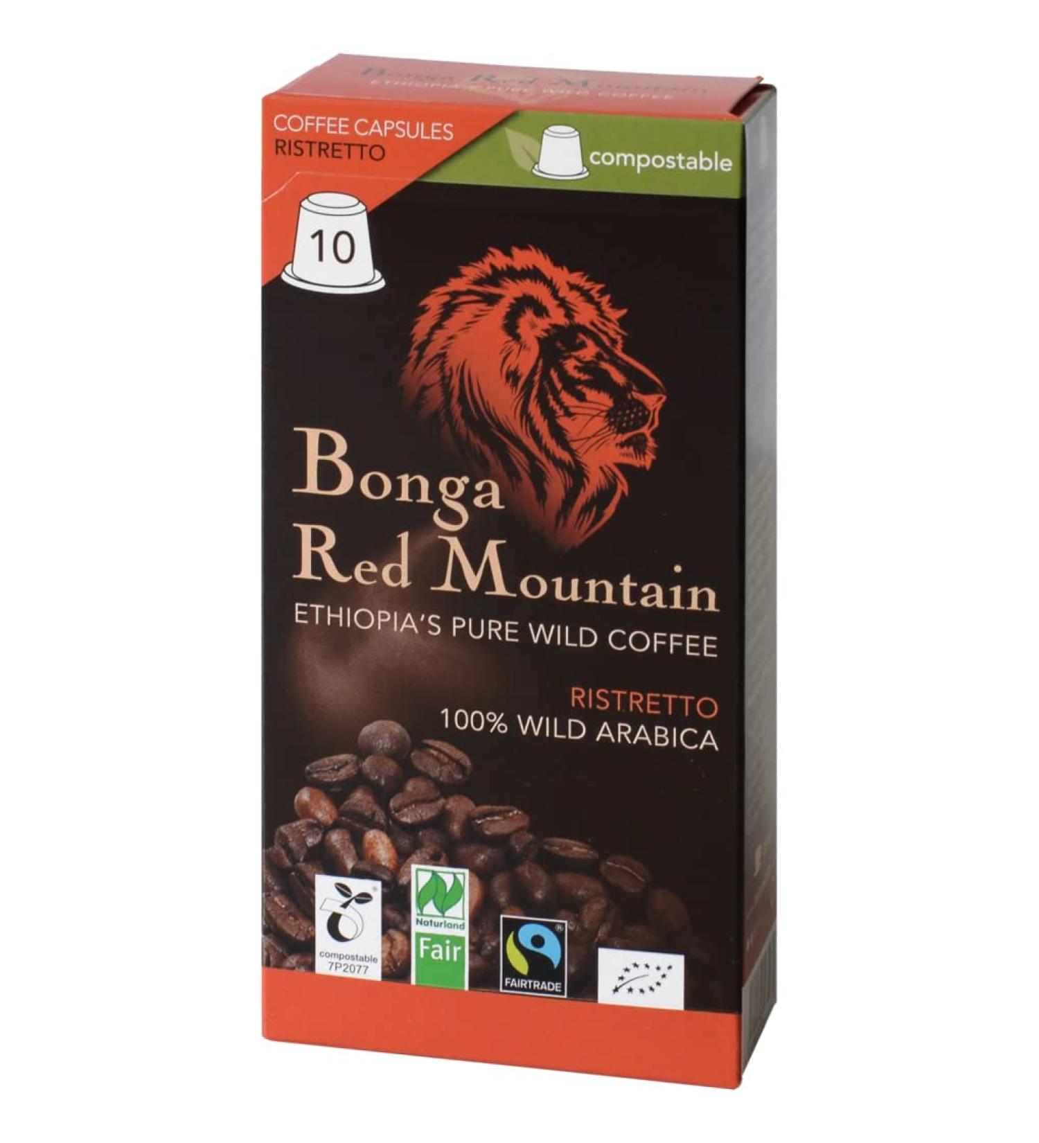 Bonga Red Mountain - kompo Bio Bonga Red Mountain capsules ristretto compostable (1 x 55g)