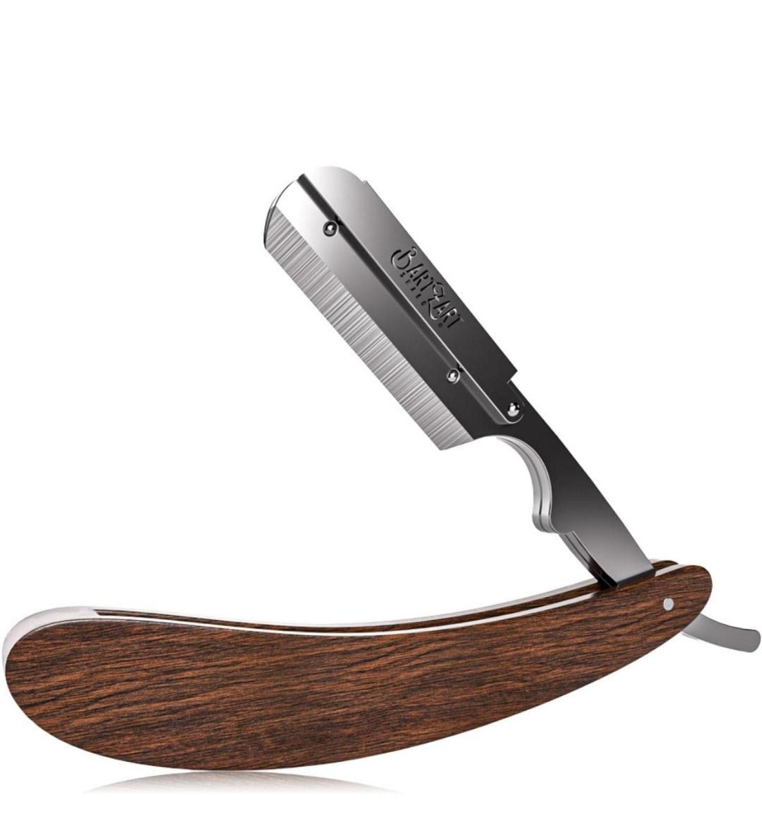 Premium BartZart Razor with Interchangeable Blade System | Wooden Handle & Case | Perfect Men's Grooming Tool | International Shipping Available - Buy Online on SooperMarket.com