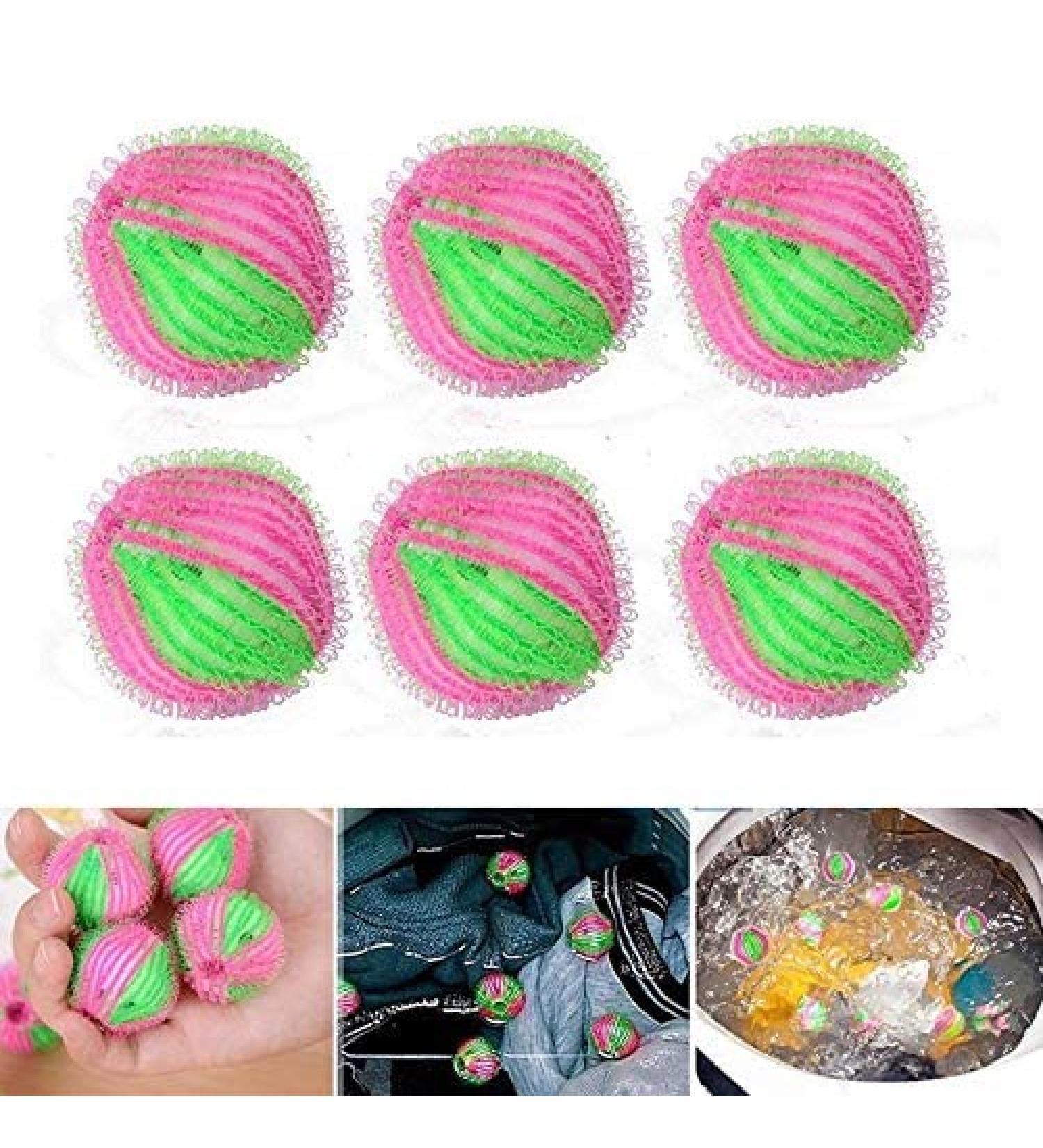 6 Pieces Washing Ball Reusable Laundry Wash Balls for Washing Machine Nylon Stain Removal Laundry Balls - Buy Online on SooperMarket.com
