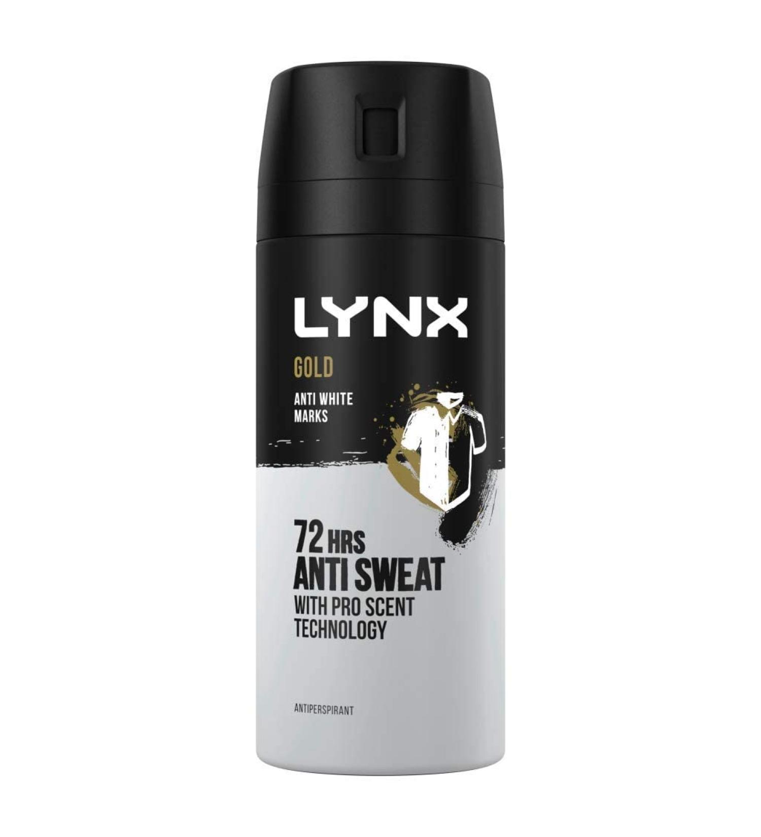 Lynx Gold Anti White Marks 72hrs Protection Antiperspirant 150ml 150 ml (Pack of 1) - Buy Online on SooperMarket.com