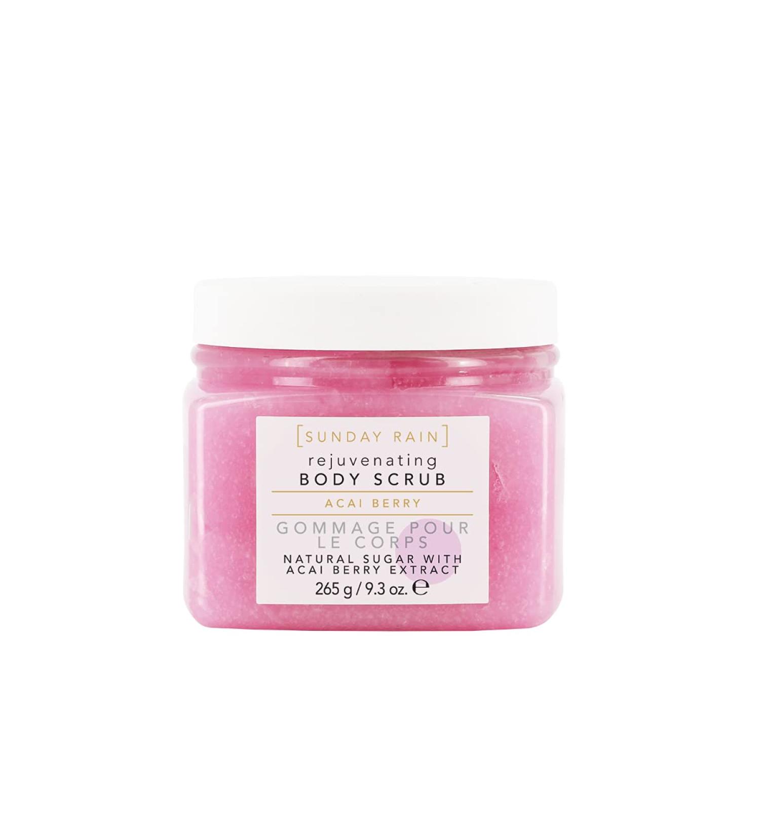 Sunday Rain Acai Berry Body Scrub 8.8 oz - Exfoliate & Refresh Your Skin - Buy Online on SooperMarket.com