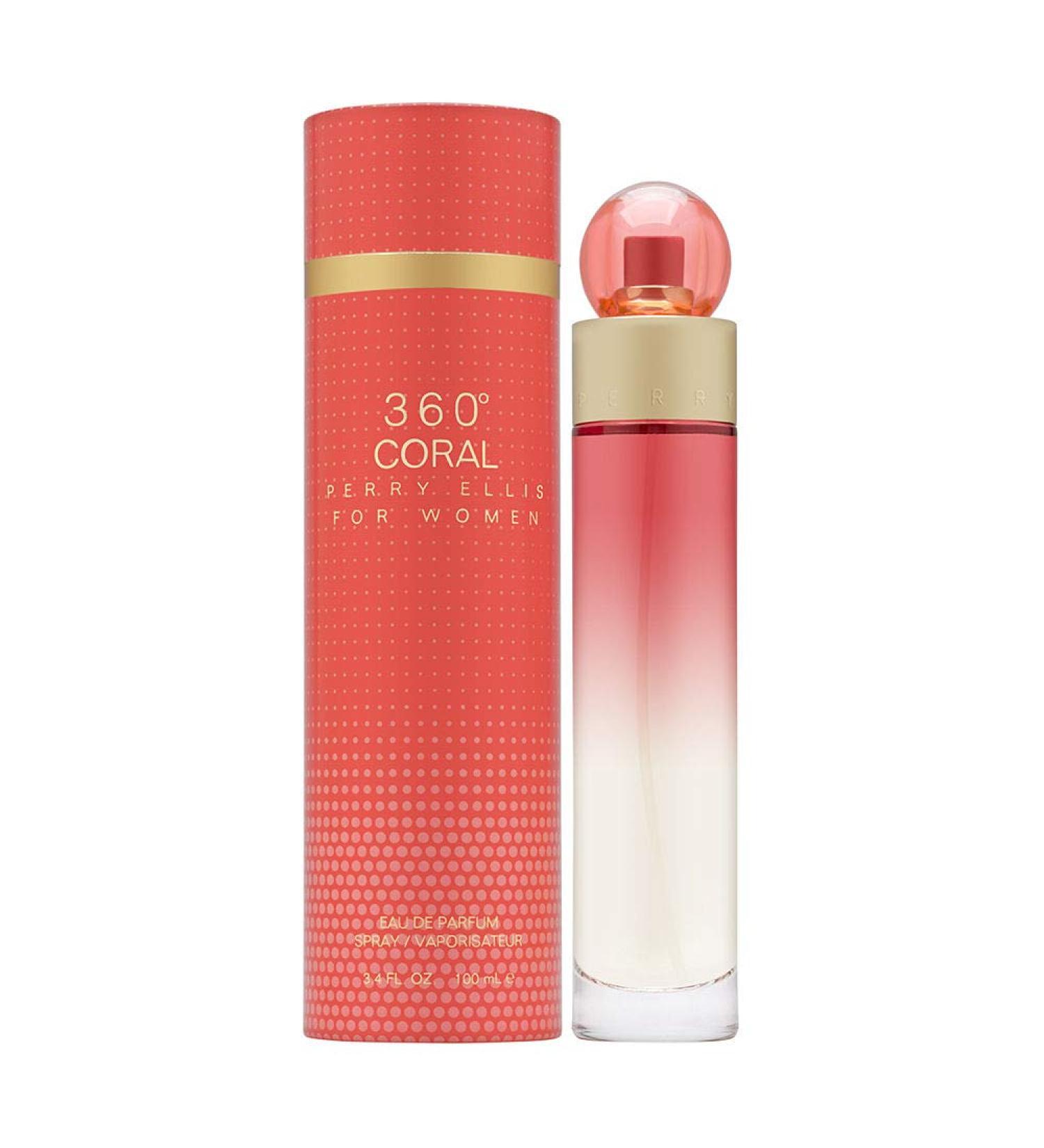Perry Ellis 360 Coral for Women Eau De Parfum 3.4 Ounce Multicolor