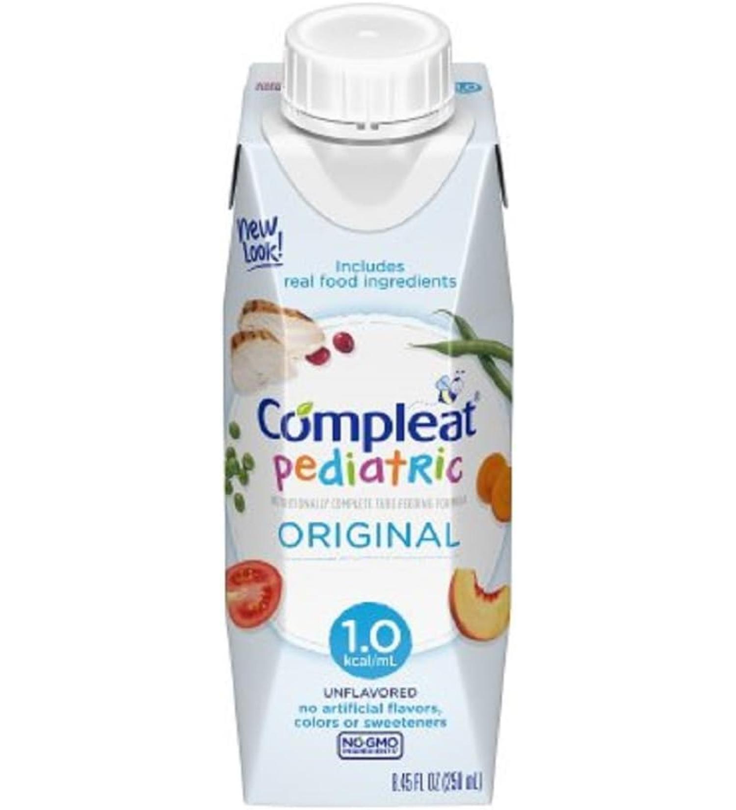 Compleat Pediatric Tube Feeding Formula, Unflavored, 8.45 Fl Oz (Pack of 24) Original 1.0 Unflavored