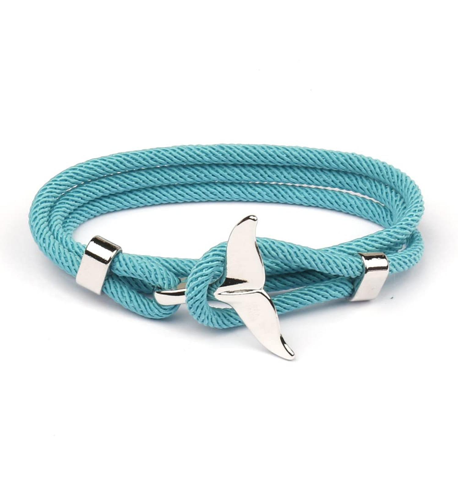 Shop OralGos Multilayer Milan Viking Bracelet & Whale Tail Bracelet for Men | Beach Jewelry in Blue - International Shipping Available - Buy Online on SooperMarket.com